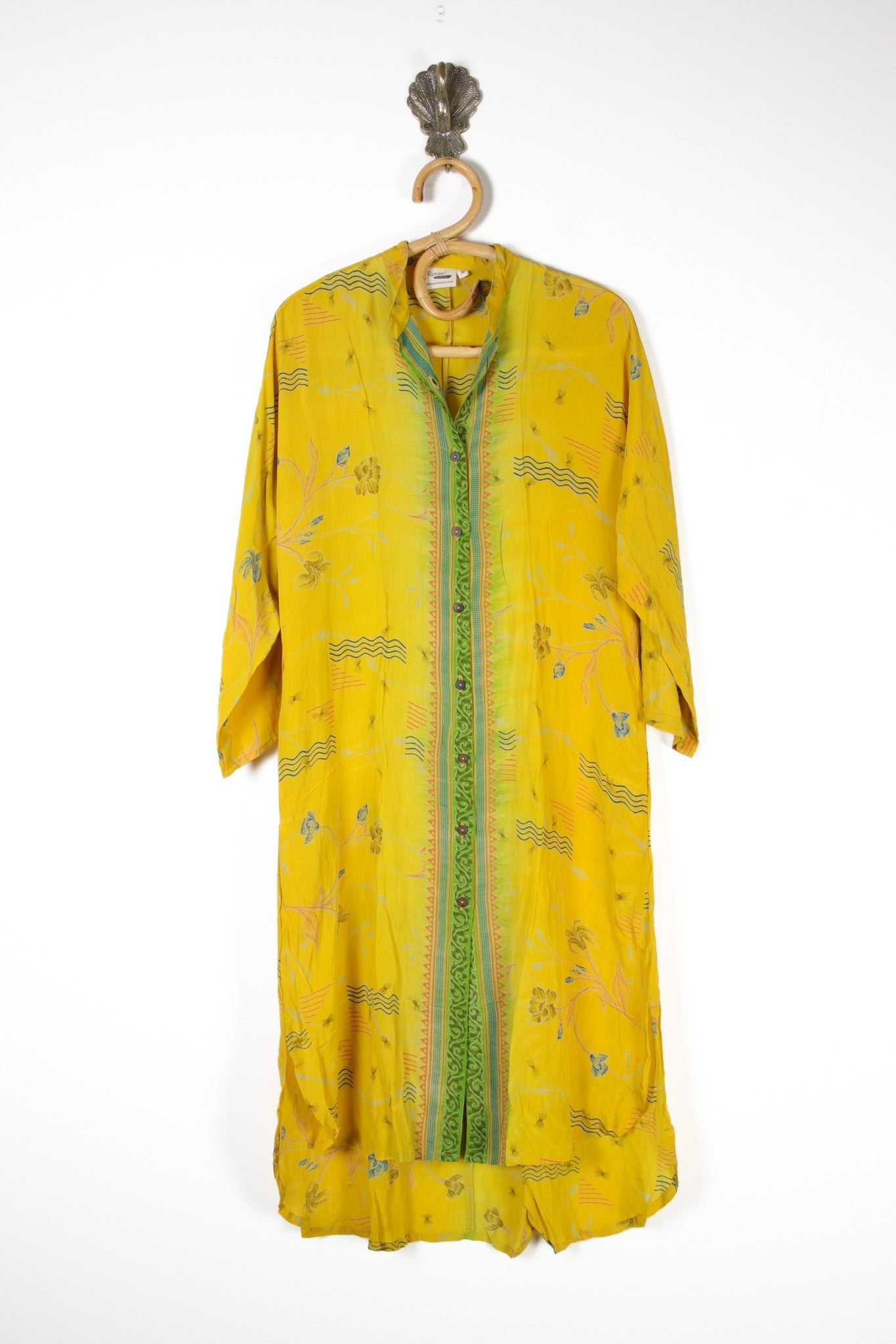 Jasmine Silk Shirtdress M (13651) SilkShirtdressMRenewVintage136511 Renew Bohemian Pty Ltd