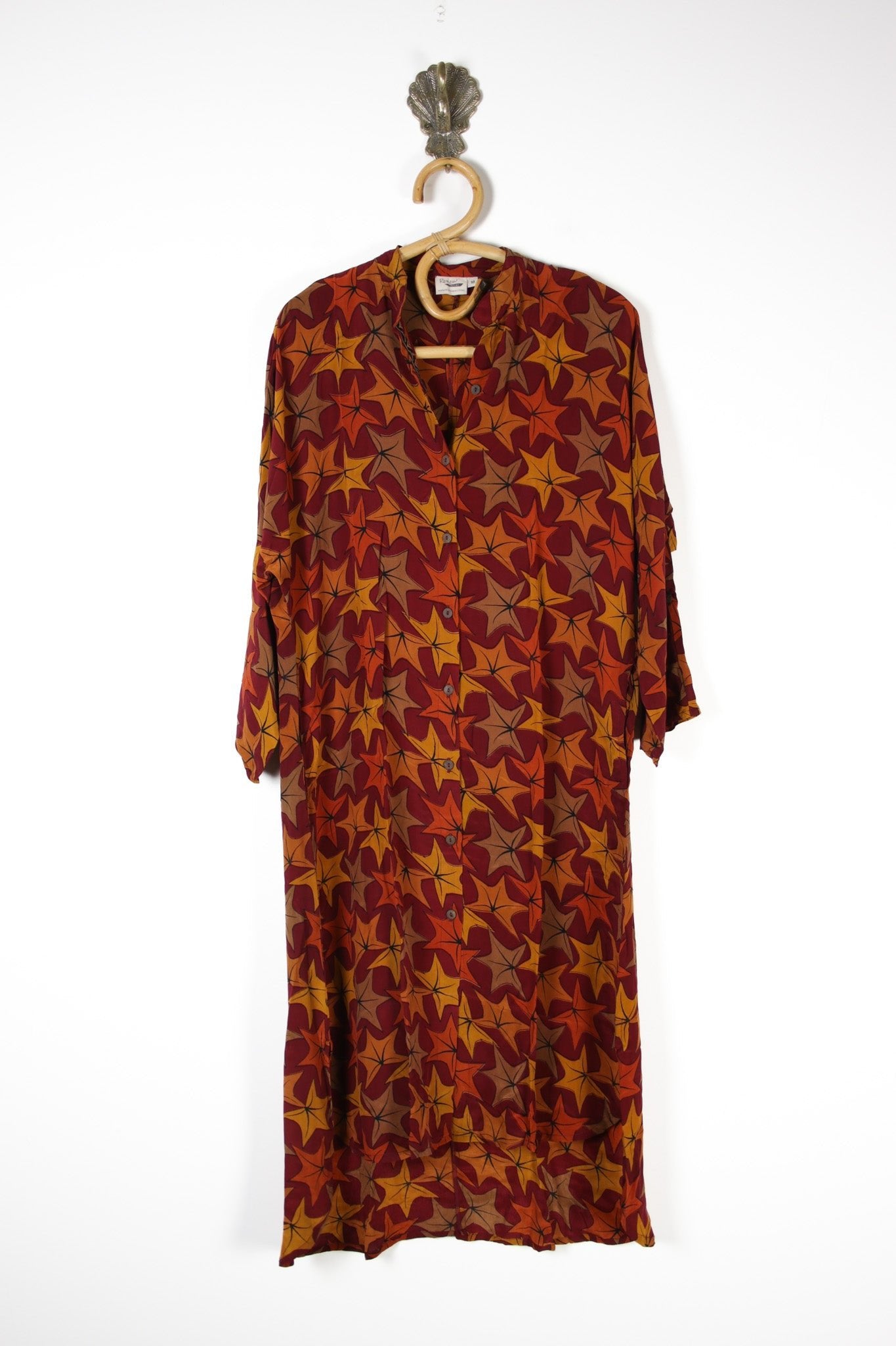 Jasmine Silk Shirtdress M (13659) SilkShirtdressMRenewVintage136591 Renew Bohemian Pty Ltd