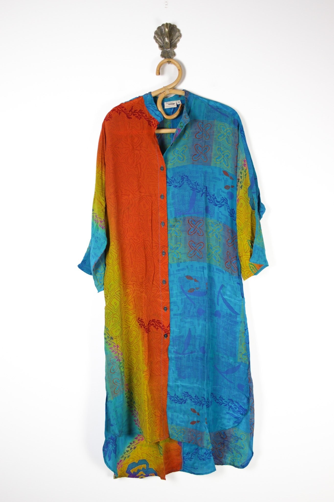 Jasmine Silk Shirtdress M (13661) SilkShirtdressMRenewVintage136611 Renew Bohemian Pty Ltd