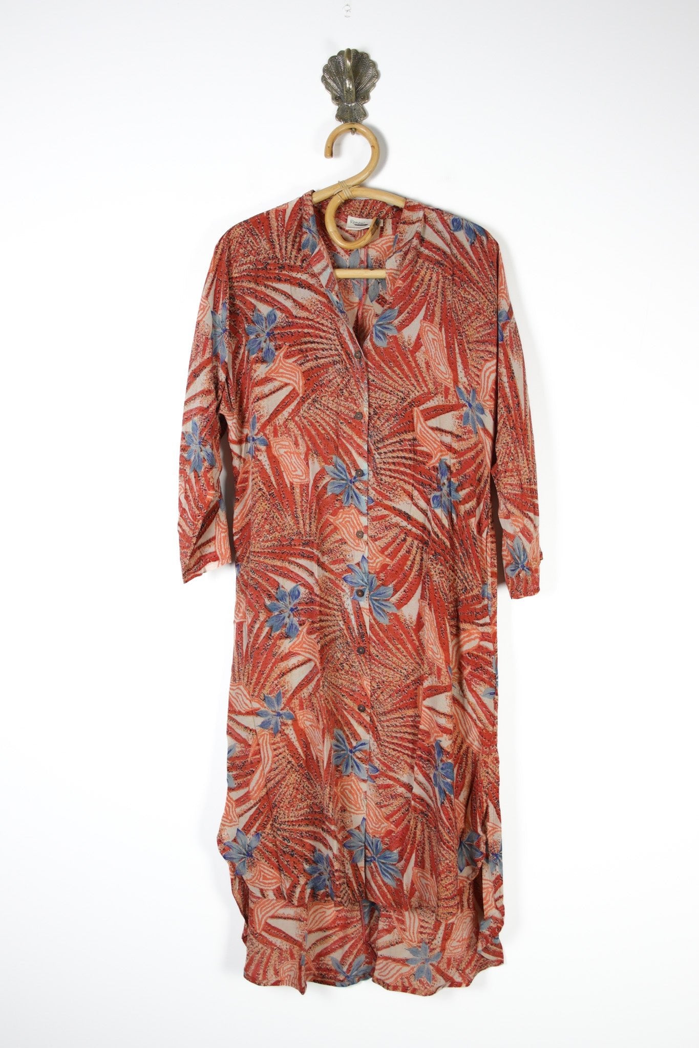 Jasmine Silk Shirtdress S (13634) SilkShirtdressSRenewVintage136341 Renew Bohemian Pty Ltd