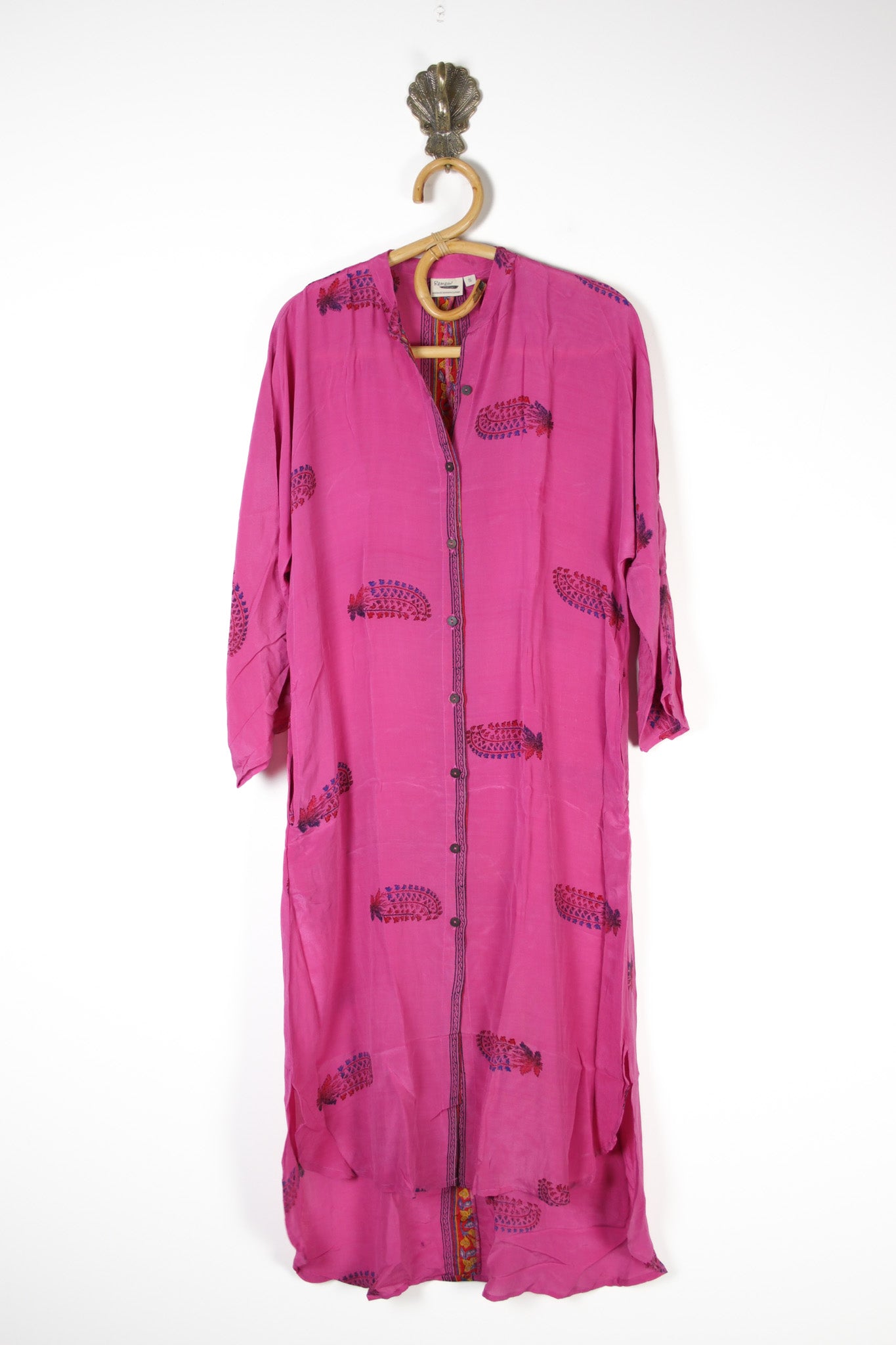Jasmine Silk Shirtdress S (13642) SilkShirtdressSRenewVintage136421 Renew Bohemian Pty Ltd