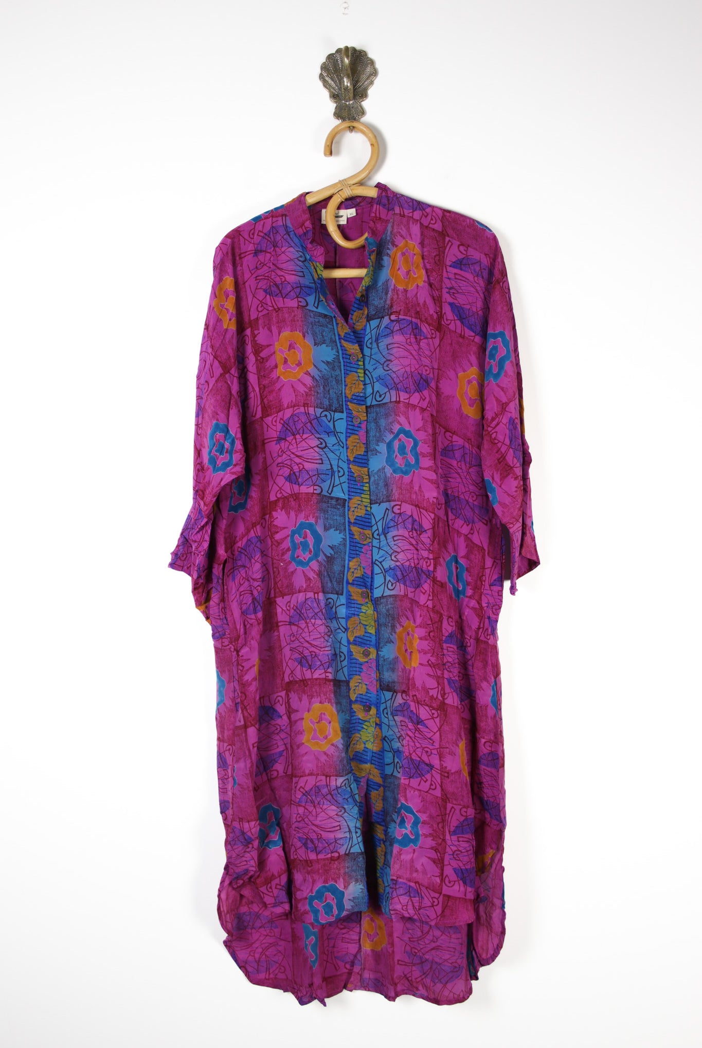 Jasmine Silk Shirtdress XL (13689) SilkShirtdressXLRenewVintage136891 Renew Vintage