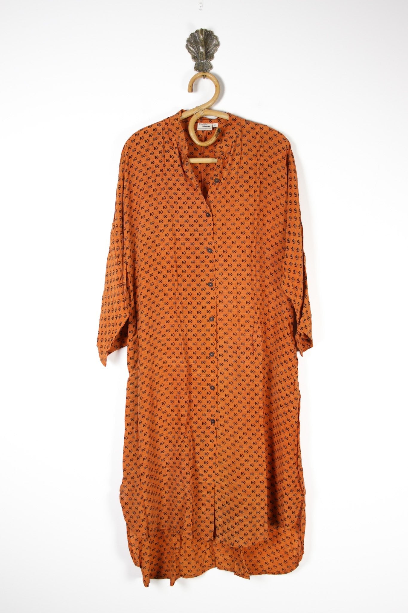Jasmine Silk Shirtdress XL (13699) SilkShirtdressXLRenewVintage136991 Renew Bohemian Pty Ltd
