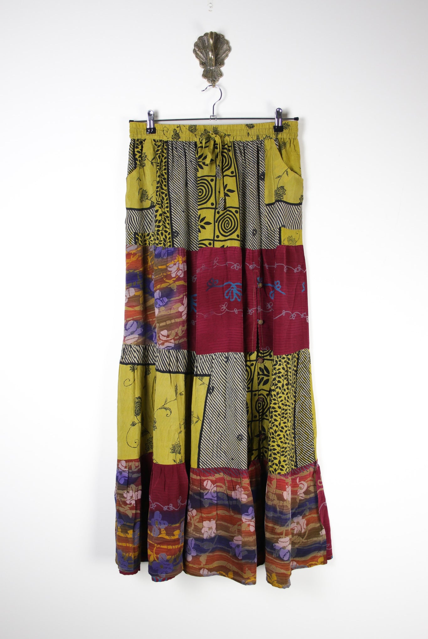 Spellbound Silk Maxi Skirt L (18661) SpellboundMaxiLRenewBohemian186611 Renew Bohemian Pty Ltd