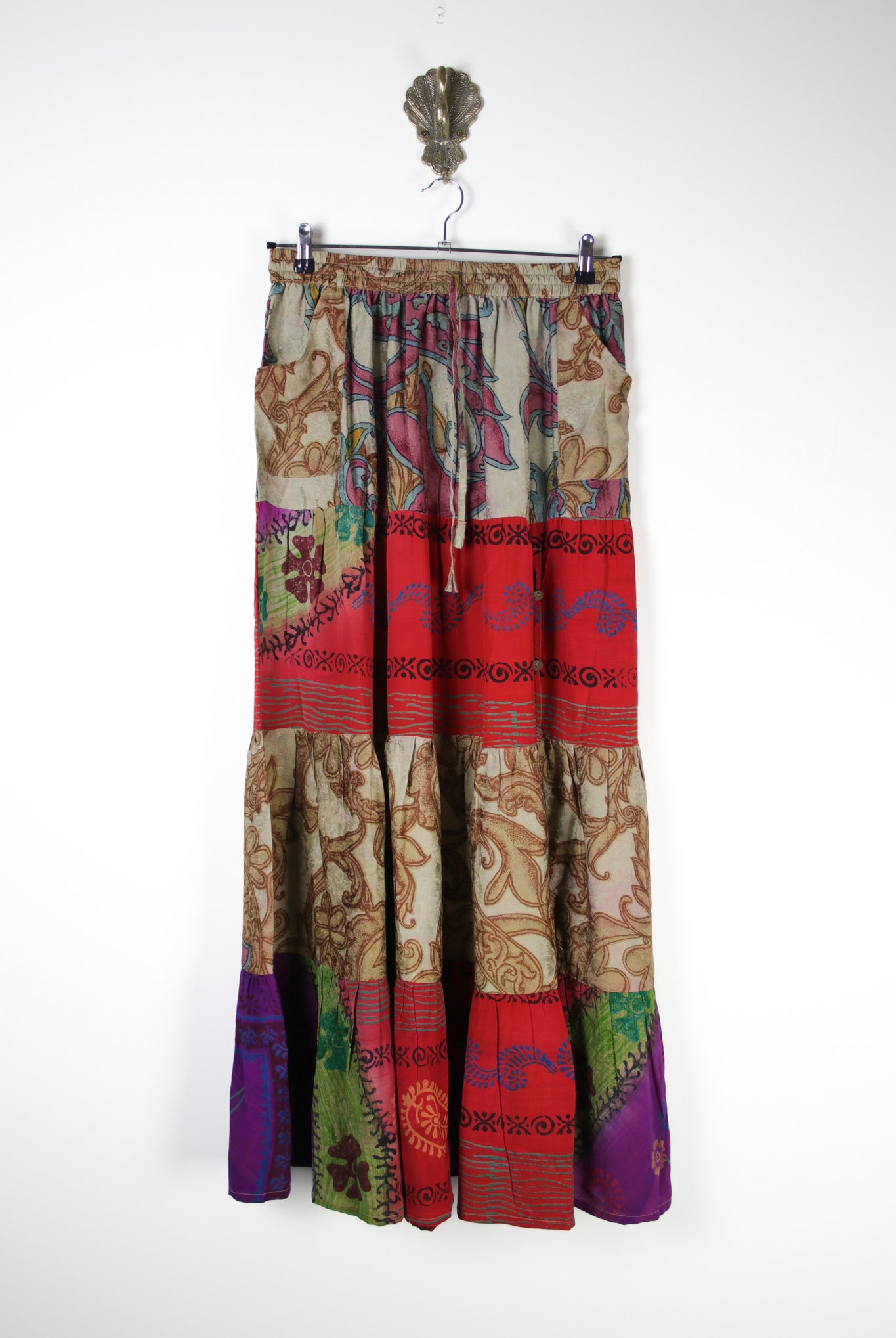 Spellbound Silk Maxi Skirt L (18663) SpellboundMaxiLRenewBohemian186631 Renew Bohemian Pty Ltd