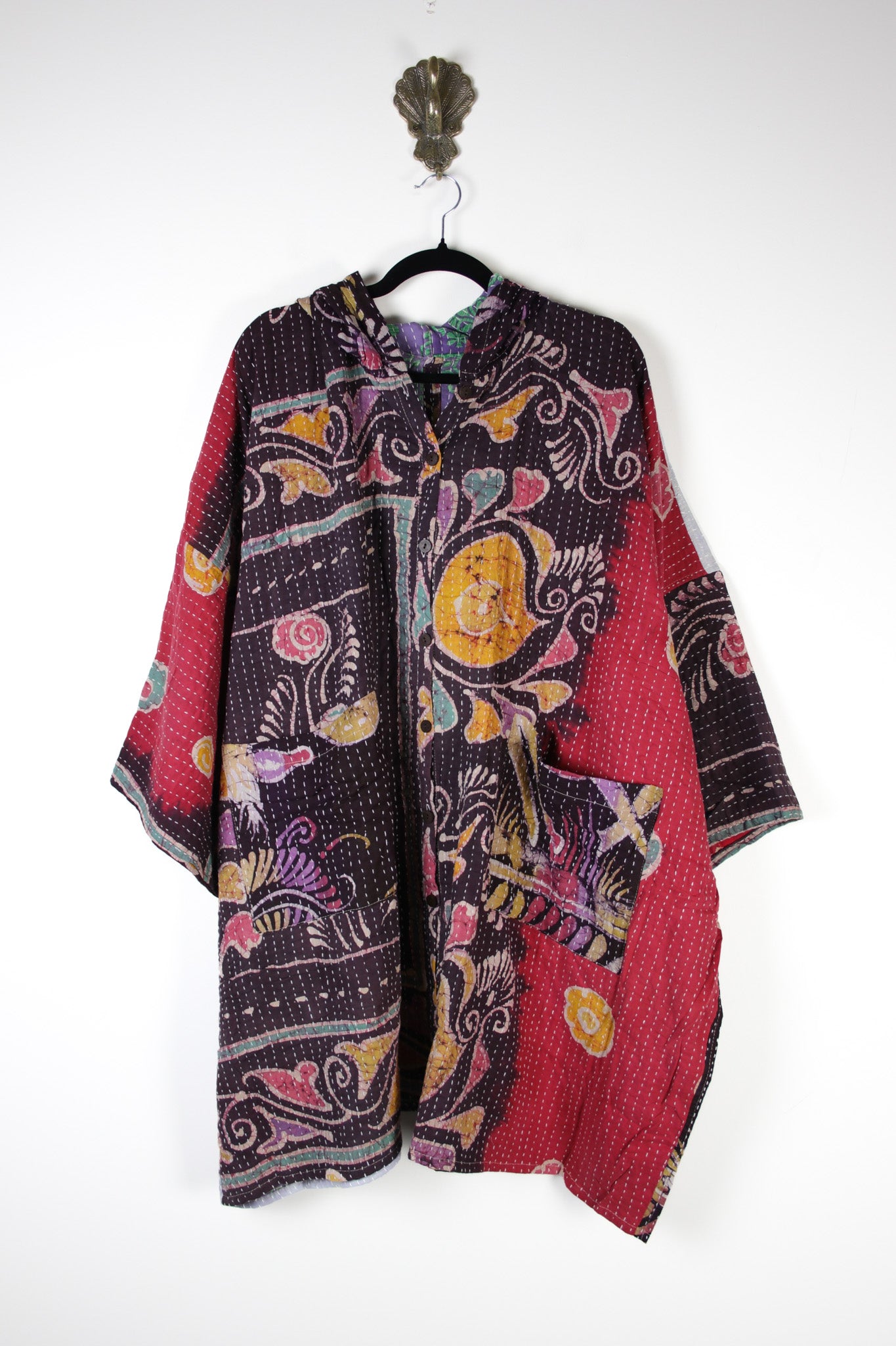 Sukha Hooded Kantha Tunic (16875)