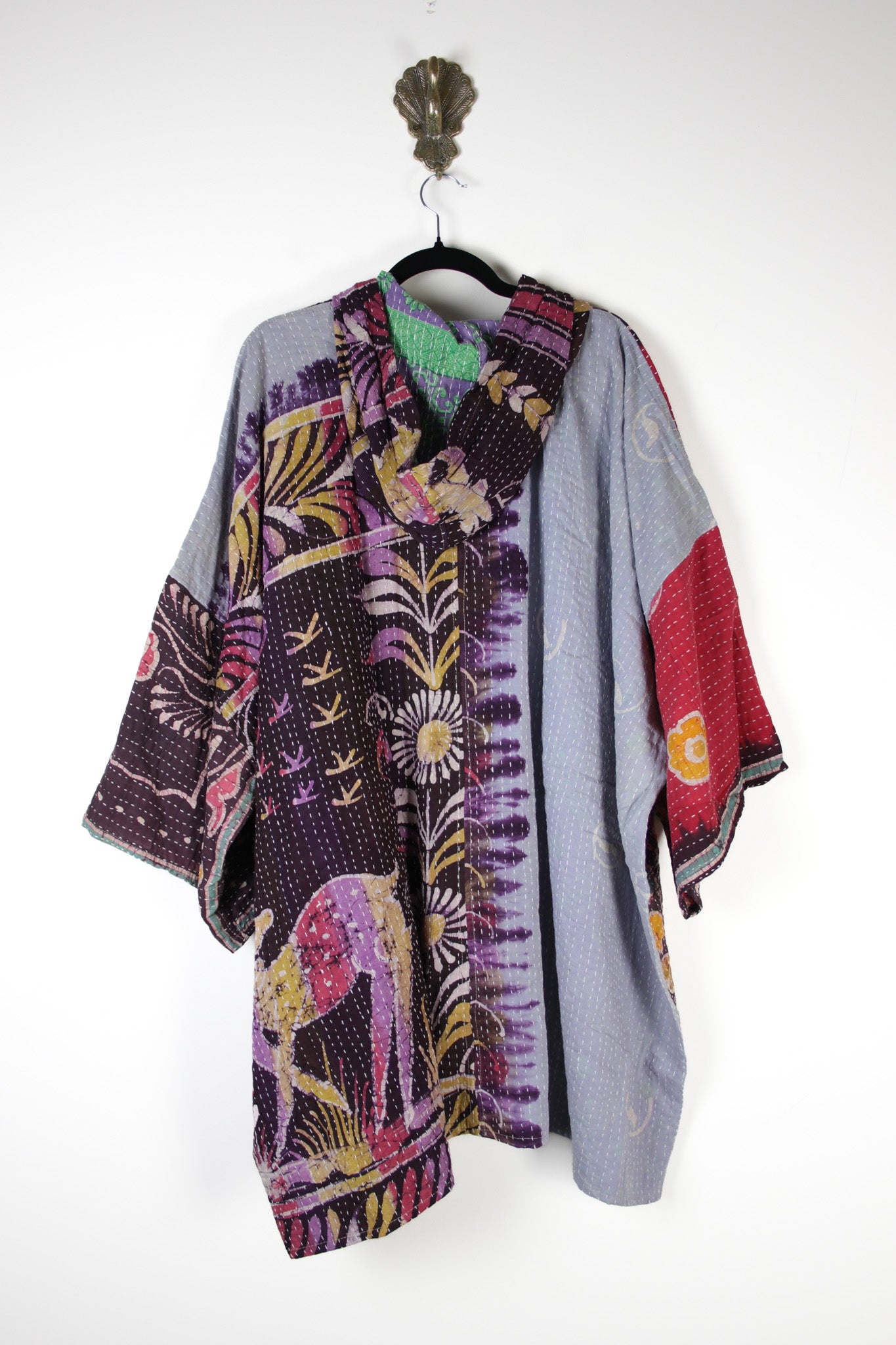 Sukha Hooded Kantha Tunic (16875)