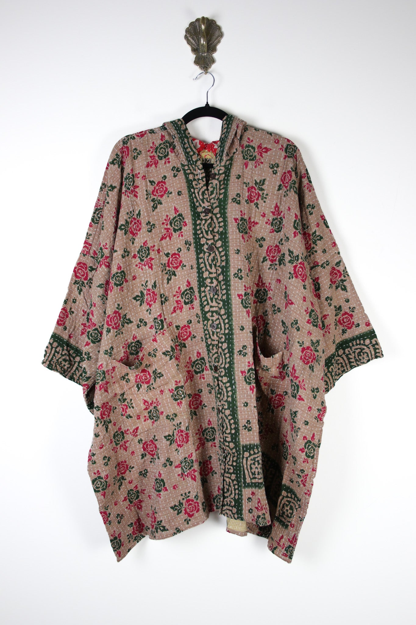 Sukha Hooded Kantha Tunic (16896)