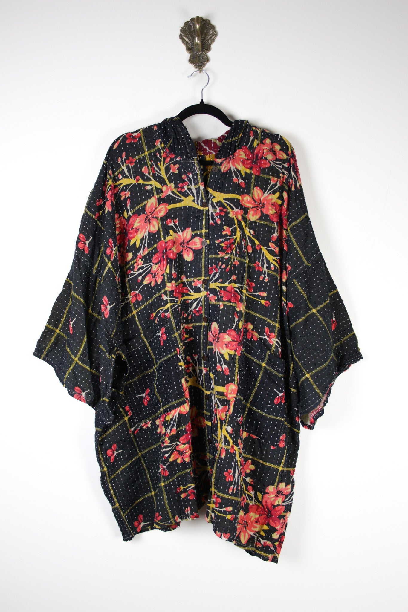 Sukha Hooded Kantha Tunic (16899)