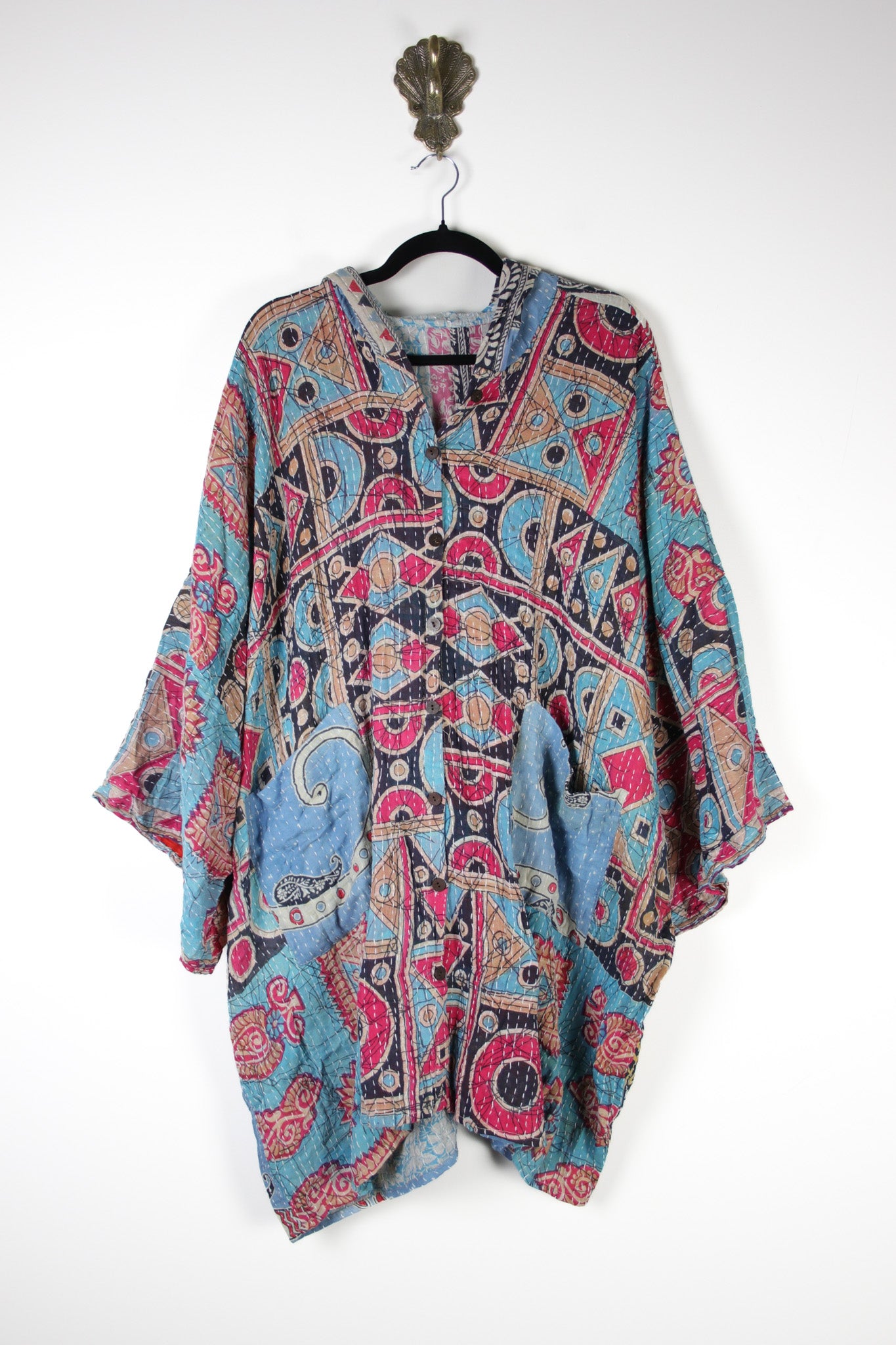 Sukha Hooded Kantha Tunic (16909)