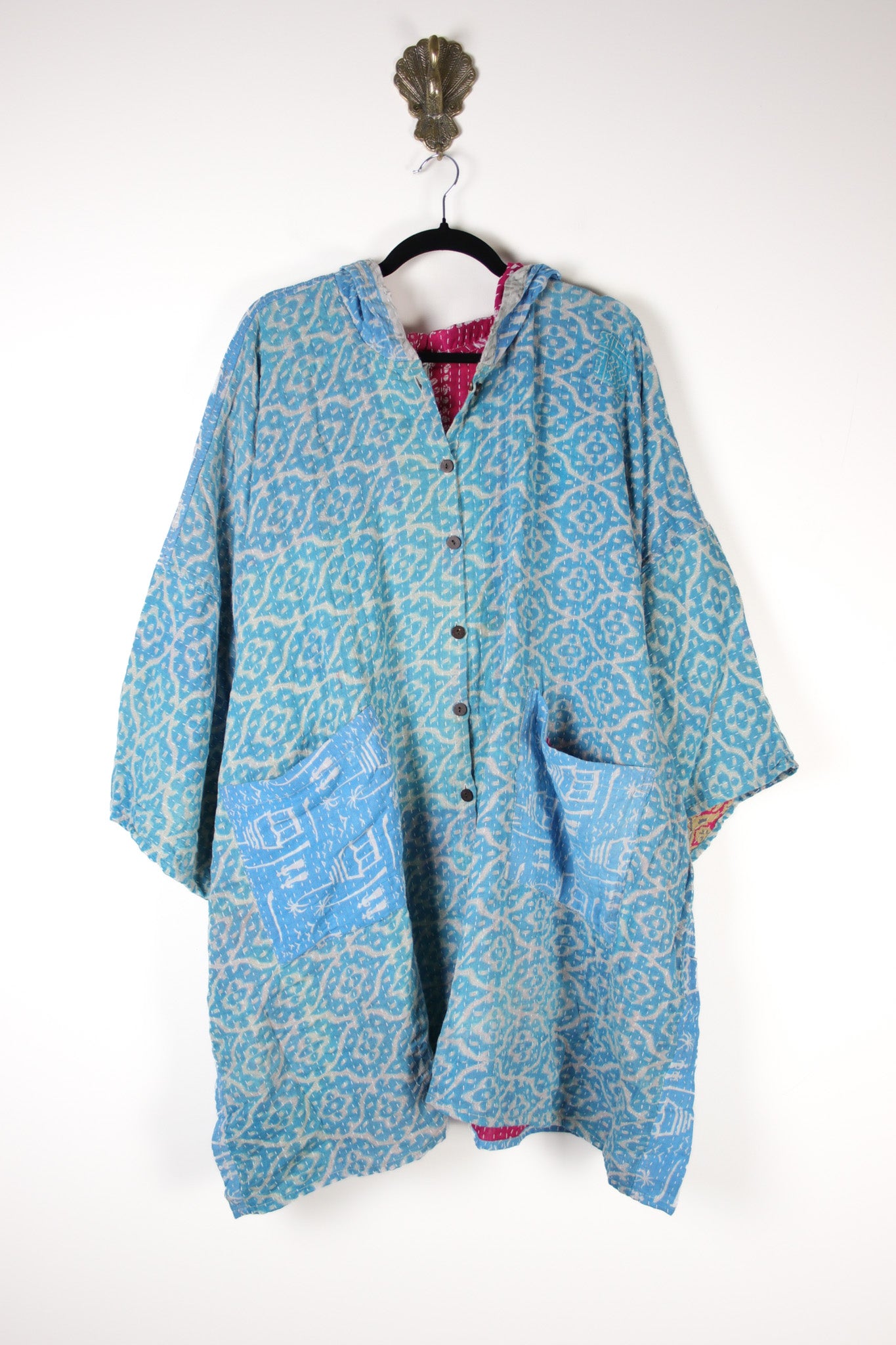 Sukha Hooded Kantha Tunic (16917)