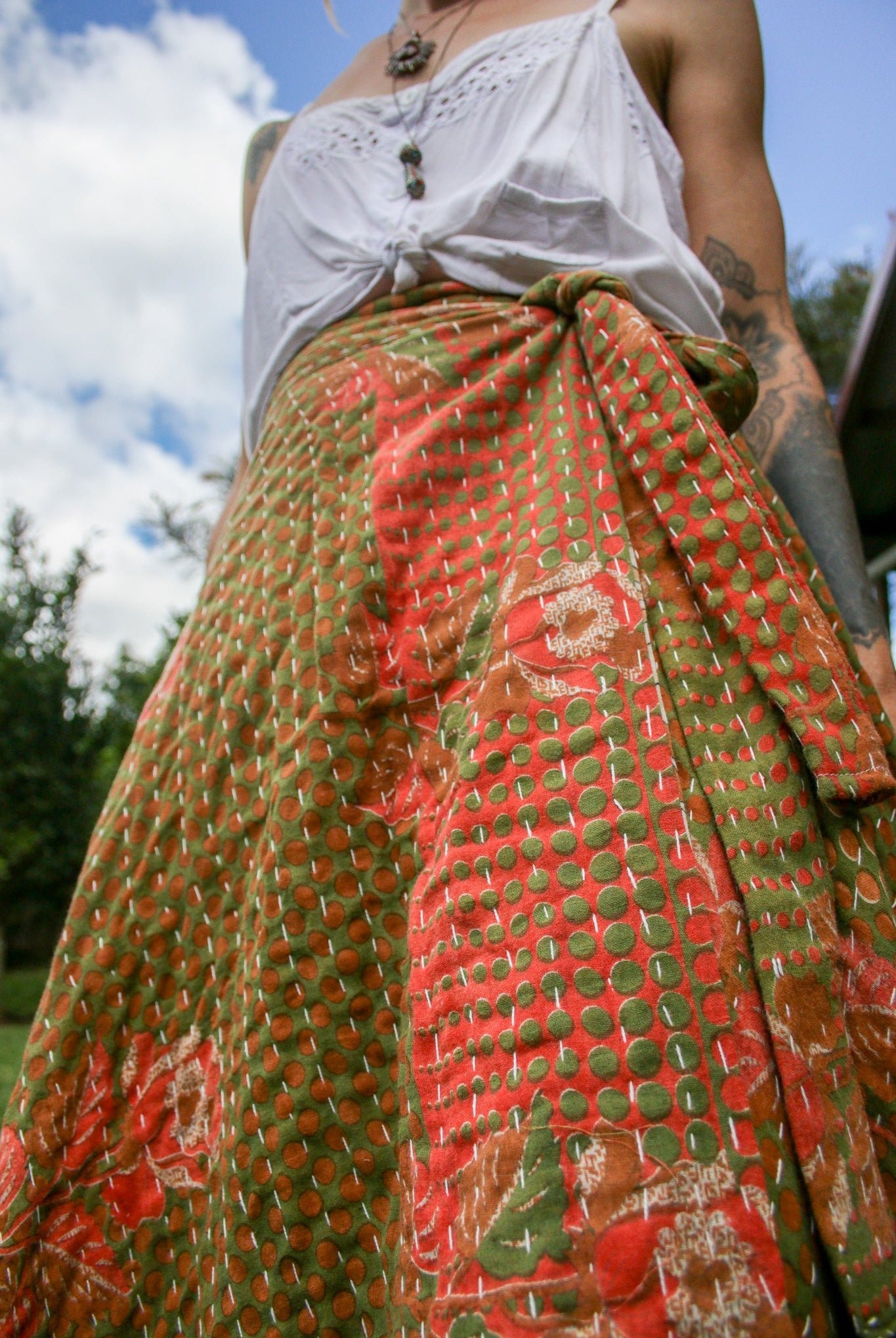 Wholesale Lot - Sundar Wrap Skirts - 6qty Sundar_Kantha_skirt_RENEW_VINTAGE_5_0dbb36ee-7866-42b4-9011-22050552d52c Renew Bohemian Pty Ltd