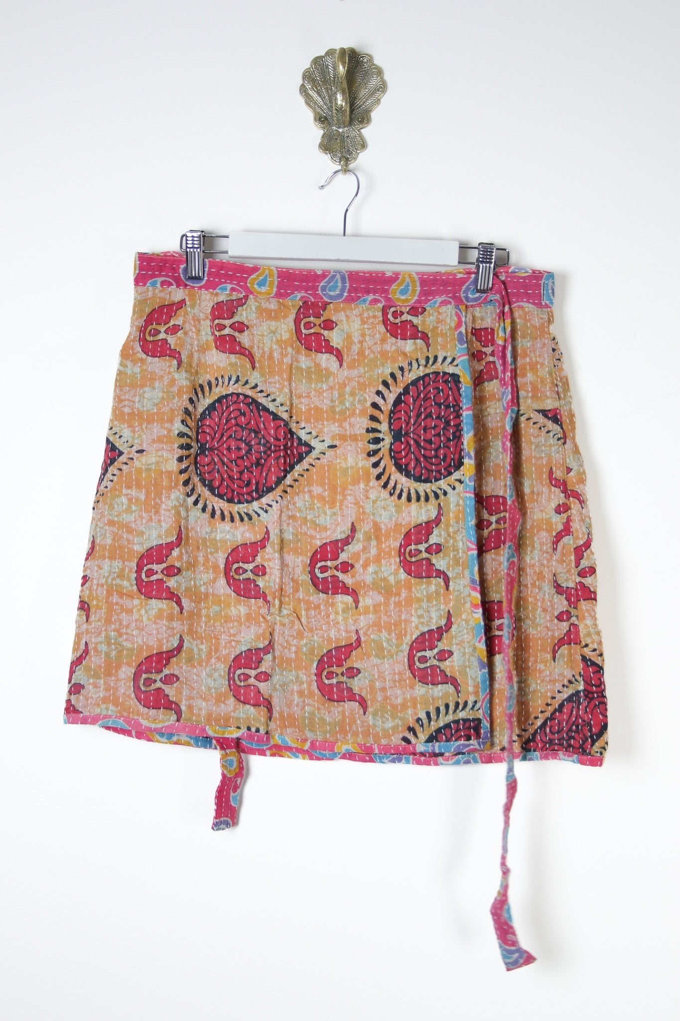 Traveller Wrap Skirt L (10755) TravellerSkirtLRenewVintage107553_767703f9-5e2d-4e79-bba3-67d58f83bc31 Renew Bohemian Pty Ltd