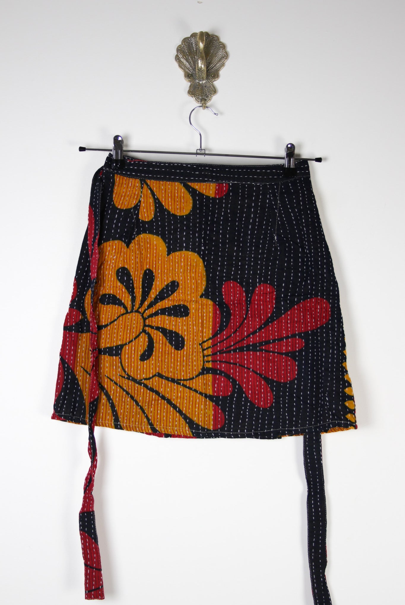 Traveller Wrap Skirt S (17434) TravellerSkirtSRenewVintage174342 Renew Bohemian Pty Ltd