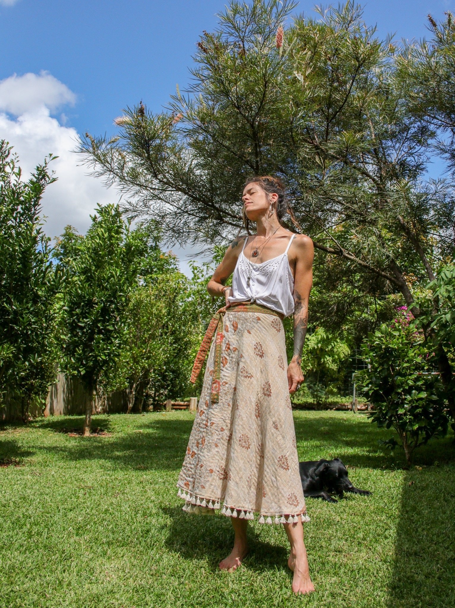 Sundar Kantha Skirts - Renew Bohemian Pty Ltd