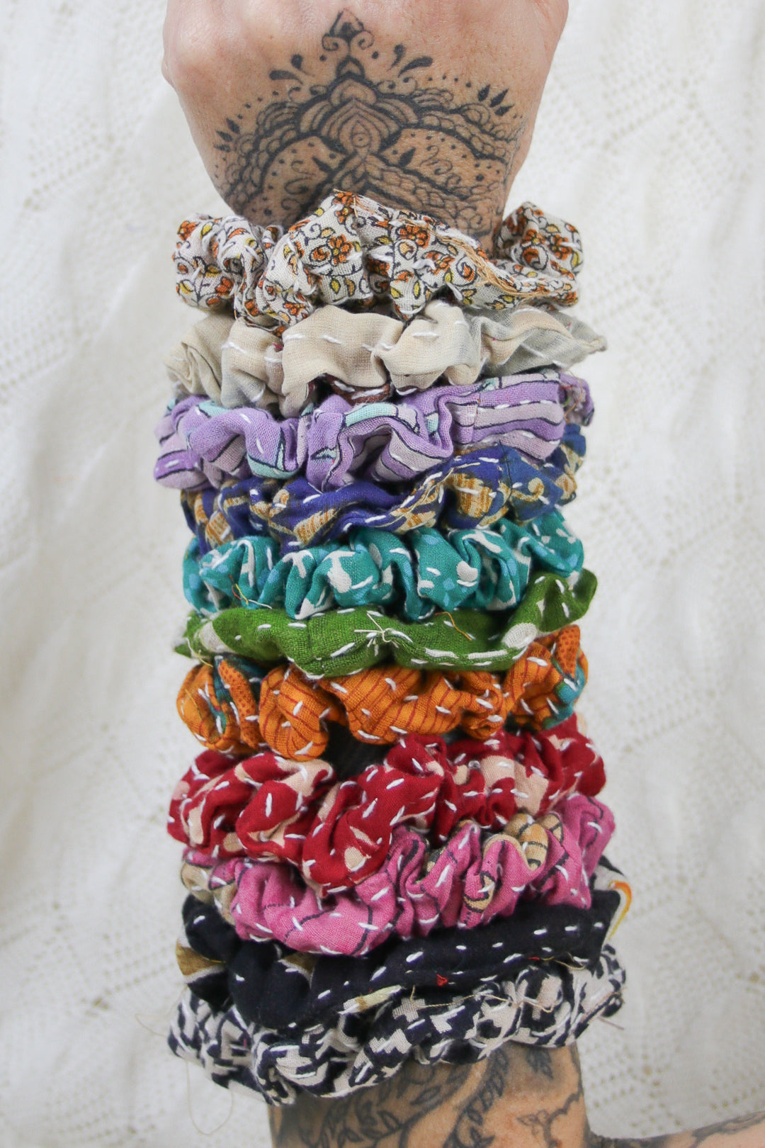 Kantha Scrunchies