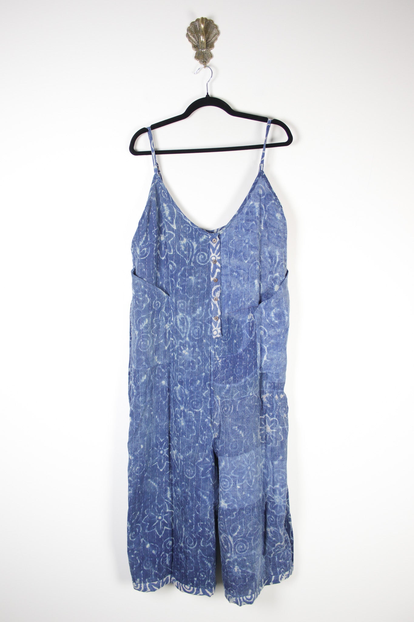 Stonewash Kantha Jumpsuit - Azure