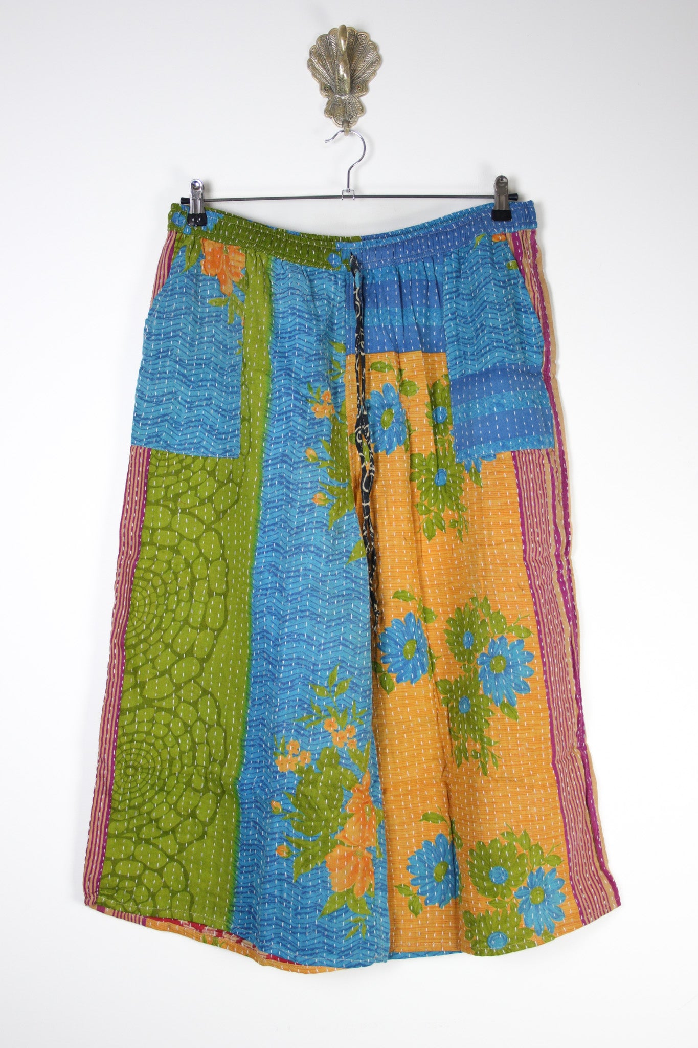 Cropped Kantha Pants 2XL (20988) CroppedPants2XLRenewBohemian209881 Renew Bohemian Pty Ltd