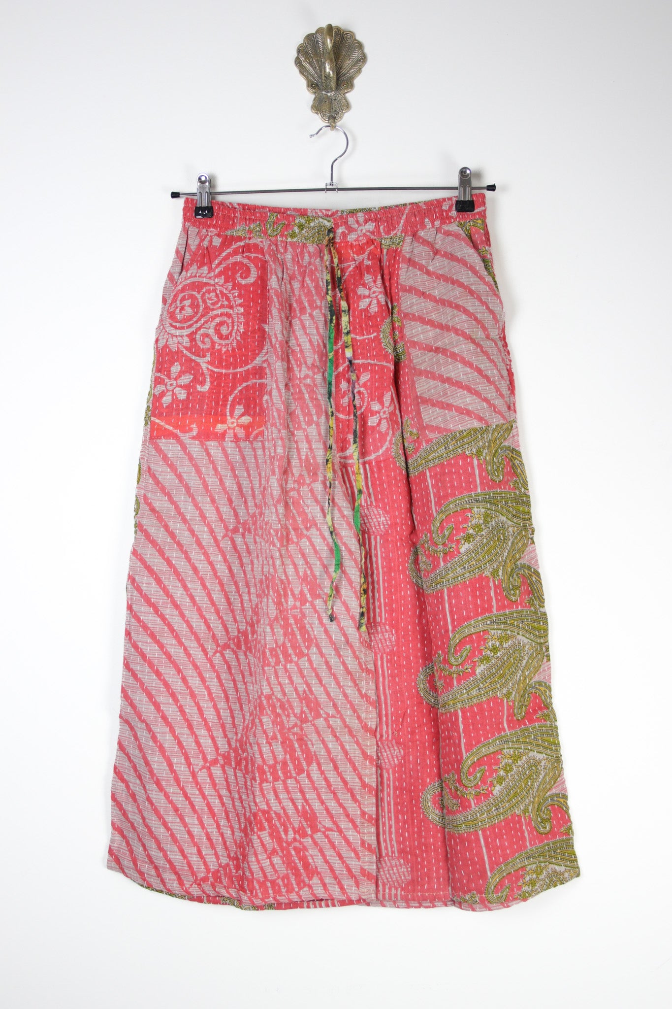 Cropped Kantha Pants M (20967) CroppedPantsMRenewBohemian209671 Renew Bohemian Pty Ltd