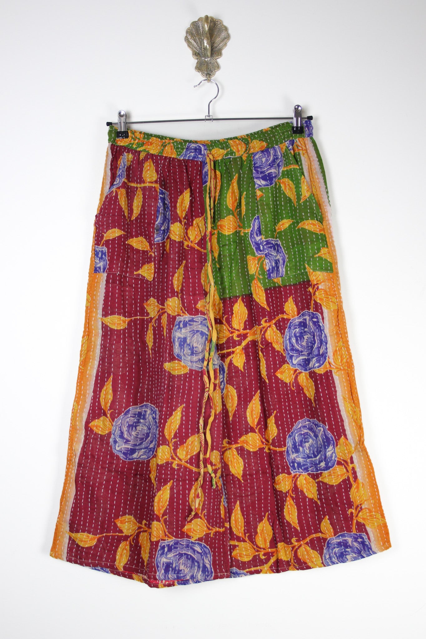 Cropped Kantha Pants XL (20979) CroppedPantsXLRenewBohemian209791 Renew Bohemian Pty Ltd