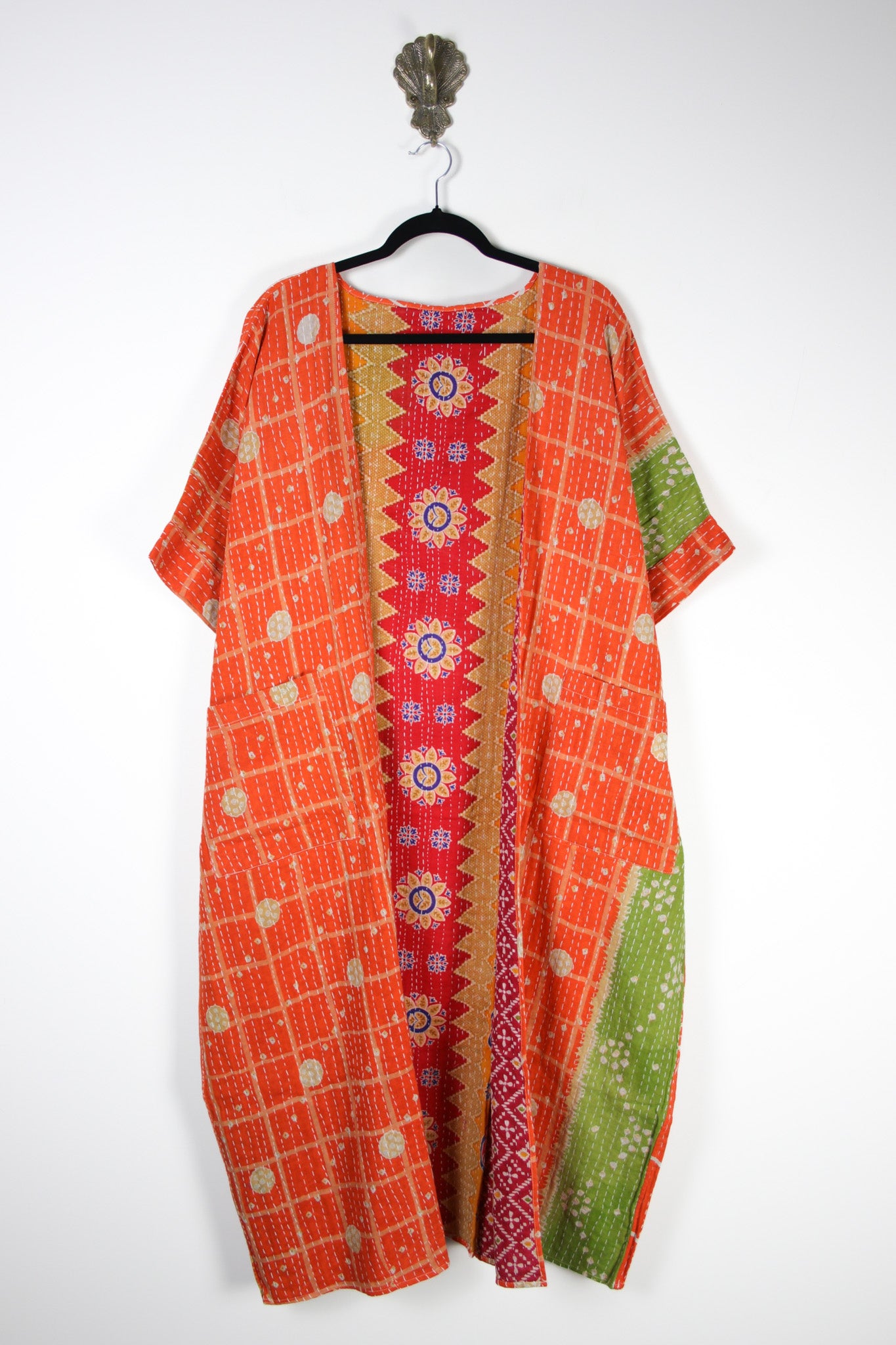 Kantha Flow Robe (20383) FlowRobeRenewBohemian203831 Renew Bohemian Pty Ltd