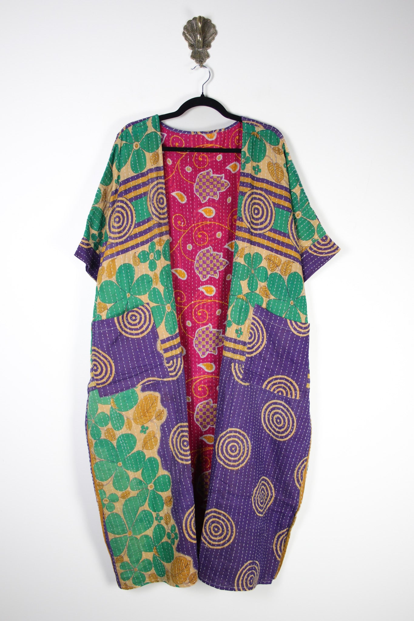 Kantha Flow Robe (20390) FlowRobeRenewBohemian203901 Renew Bohemian Pty Ltd