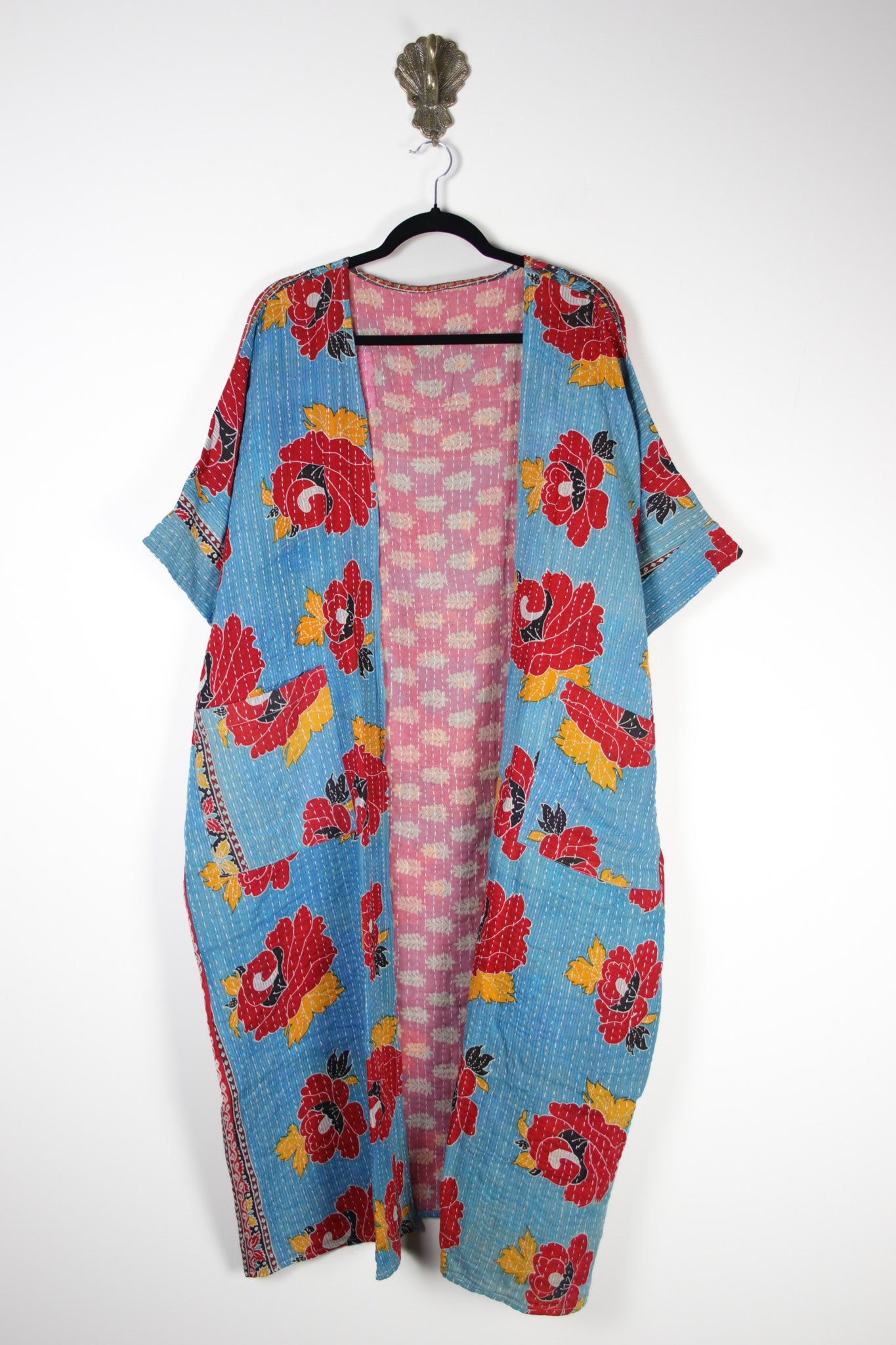 Kantha Flow Robe (20409) FlowRobeRenewBohemian204091 Renew Bohemian Pty Ltd