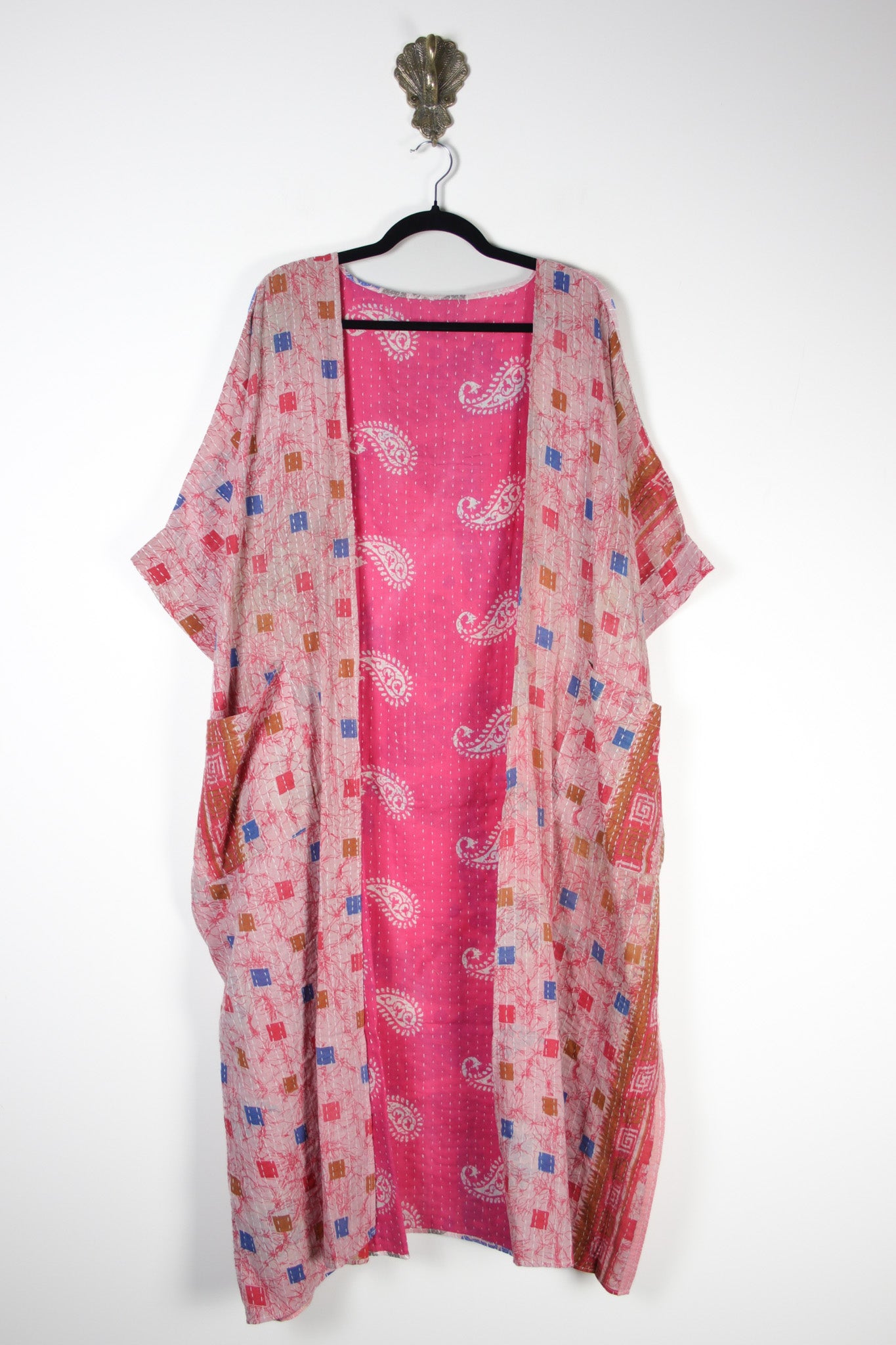Kantha Flow Robe (20430) FlowRobeRenewBohemian204301 Renew Bohemian Pty Ltd
