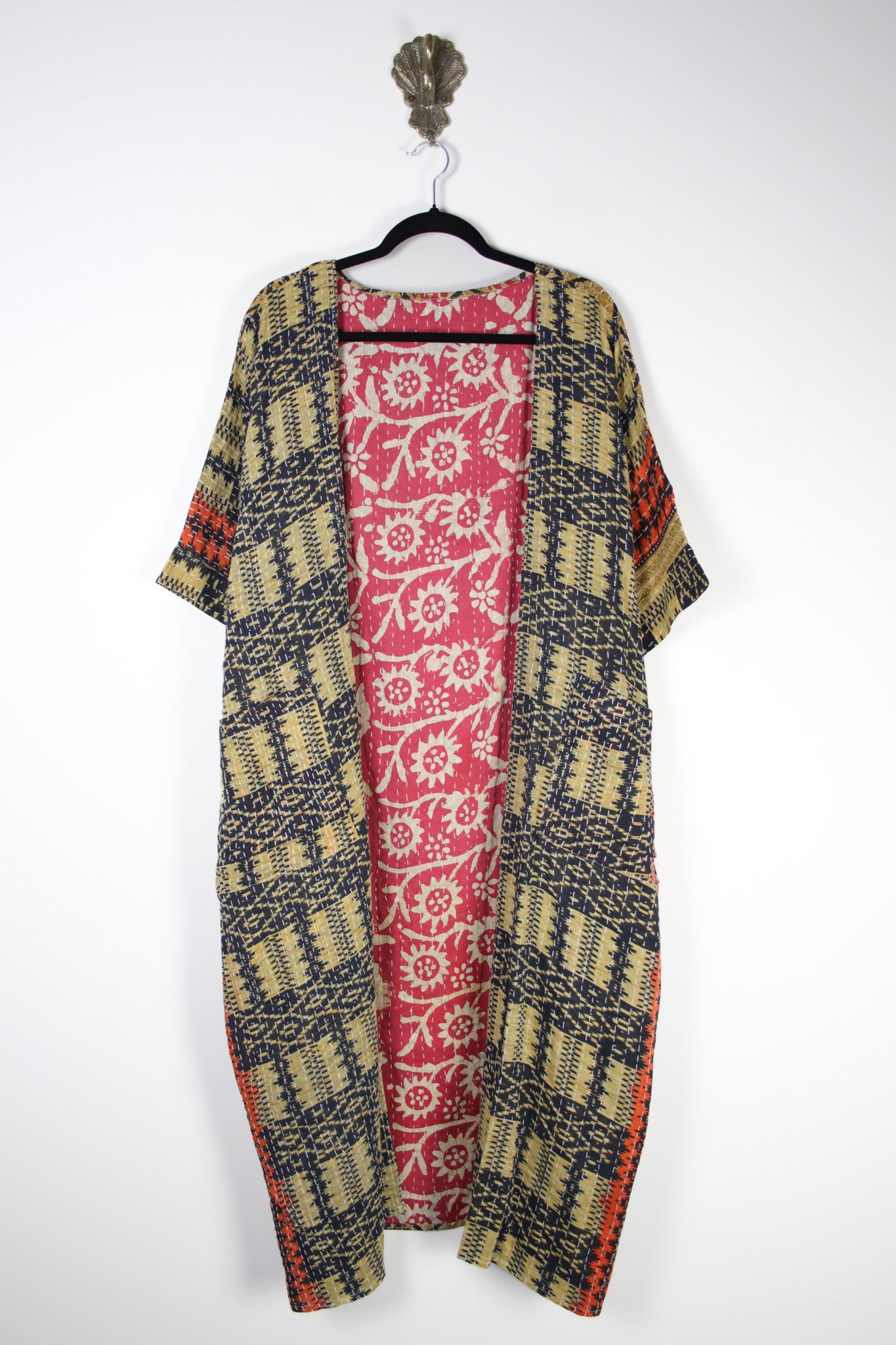 Kantha Flow Robe (20454) FlowRobeRenewBohemian204541 Renew Bohemian Pty Ltd