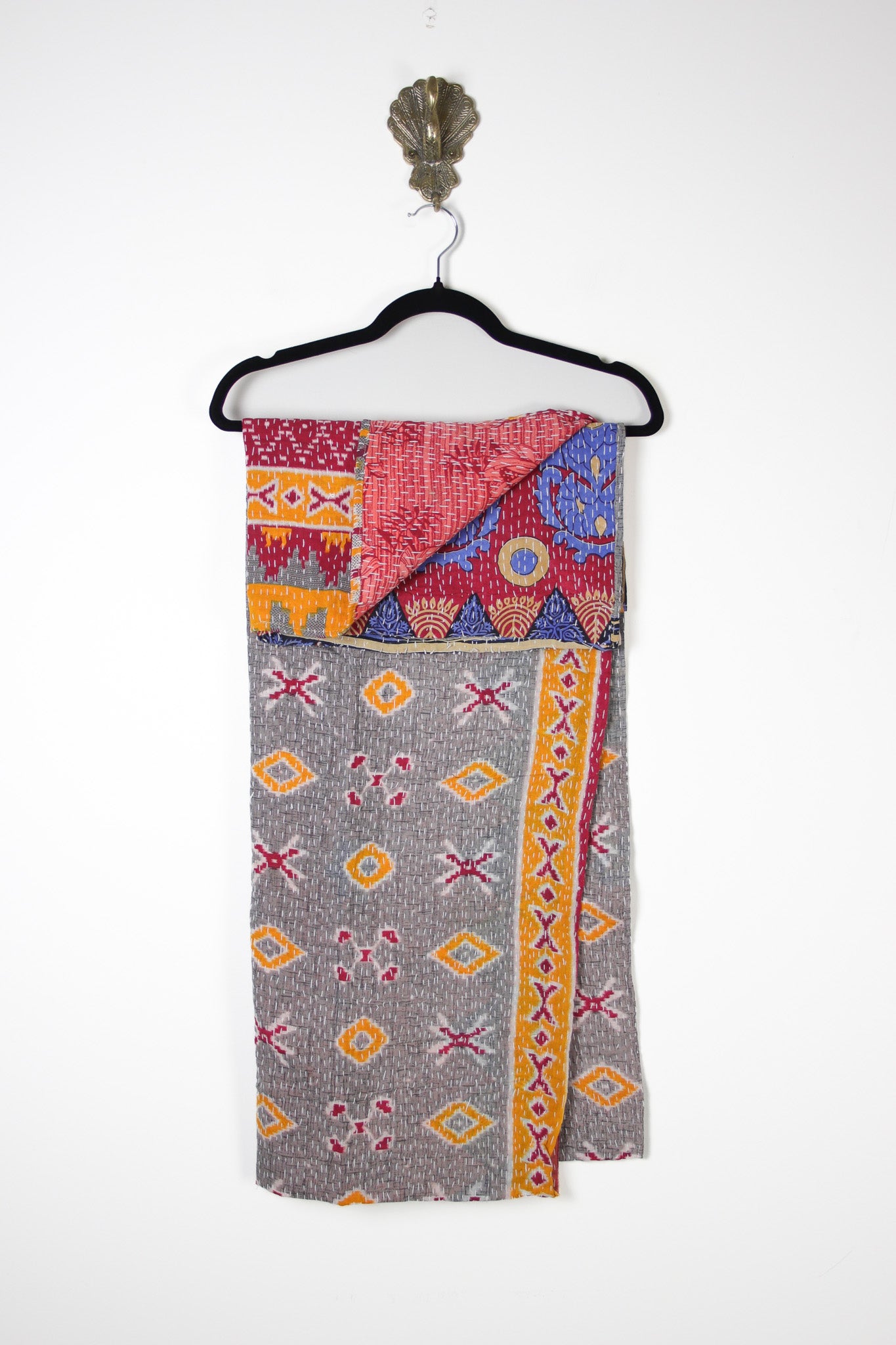 Chunky Kantha Scarf (18333) IMG_4257 Renew Bohemian Pty Ltd