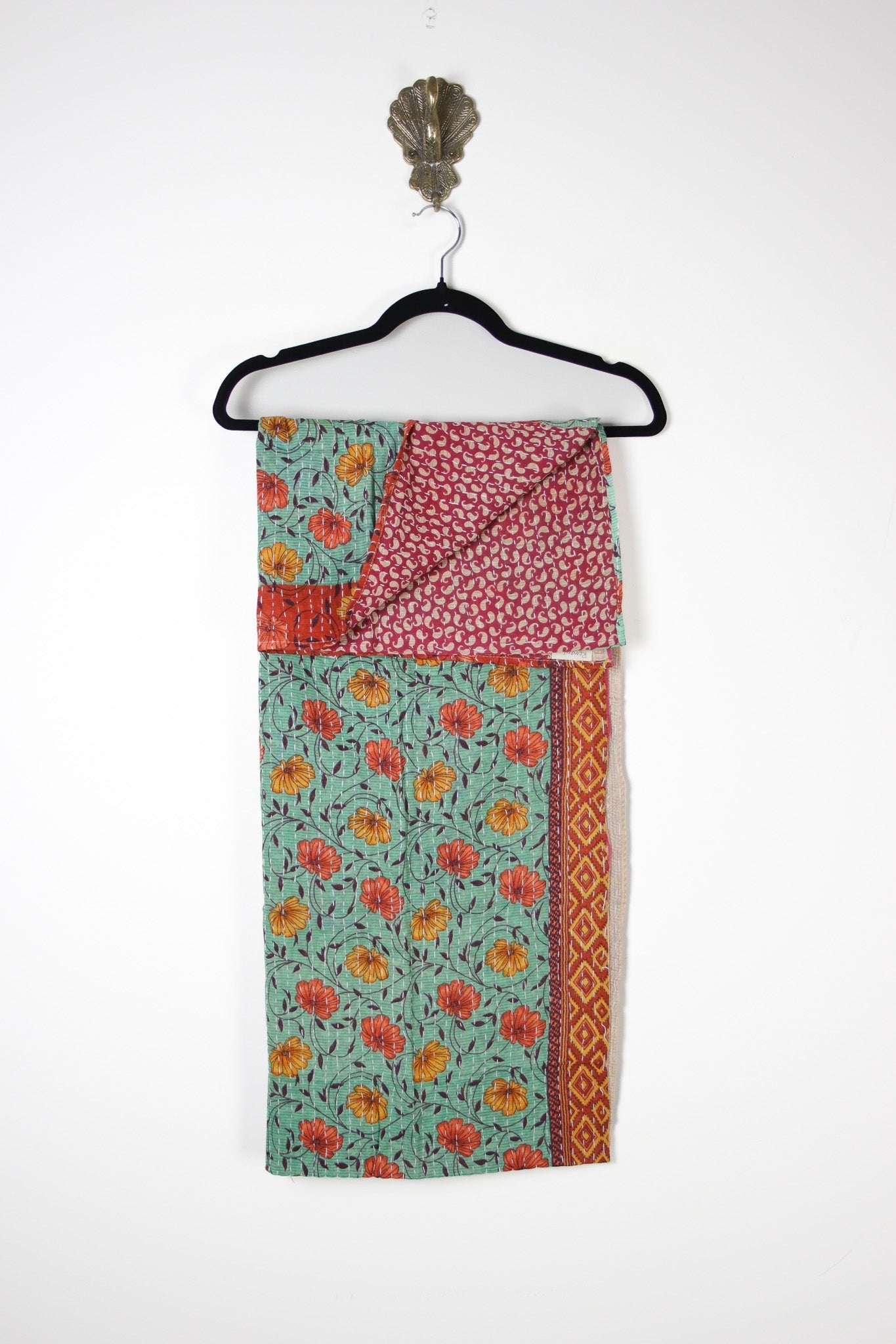 Chunky Kantha Scarf (18324) IMG_4266 Renew Bohemian Pty Ltd