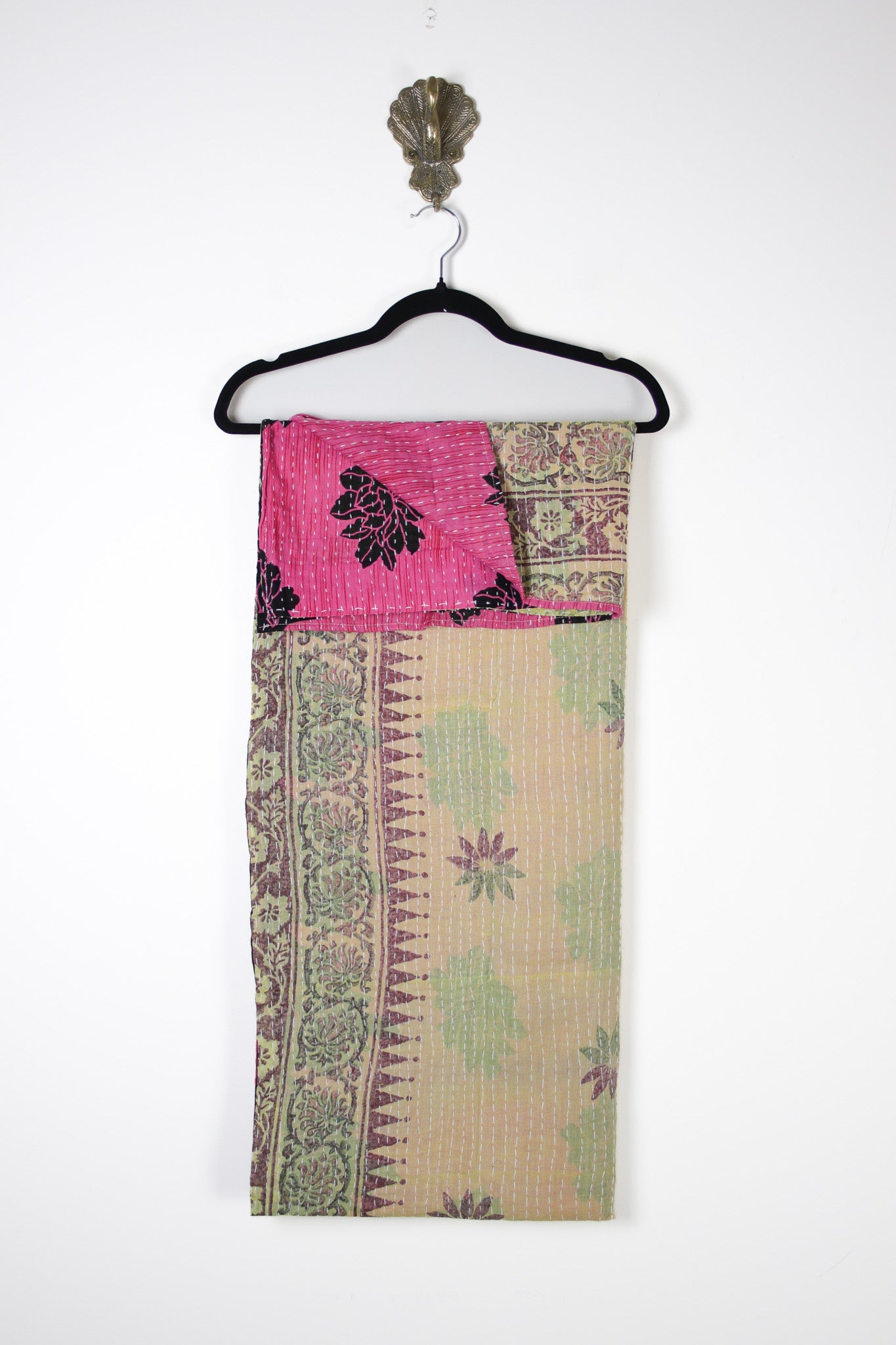 Chunky Kantha Scarf (18323) IMG_4267 Renew Bohemian Pty Ltd