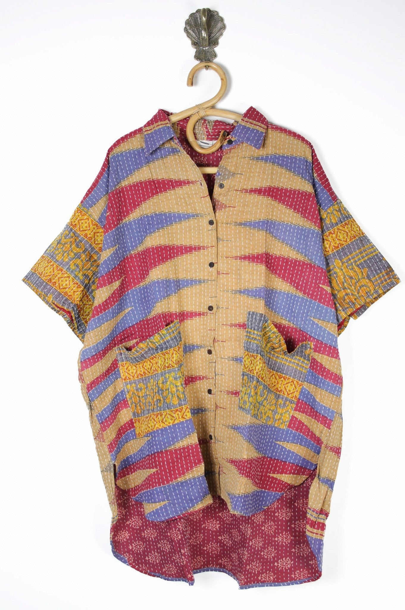 Lila Kantha Shirt 2XL (10583) LilaShirt2XLRenewVintage105831_7bb574ac-0c4f-427a-a22c-e1a780e0c79a Renew Bohemian Pty Ltd