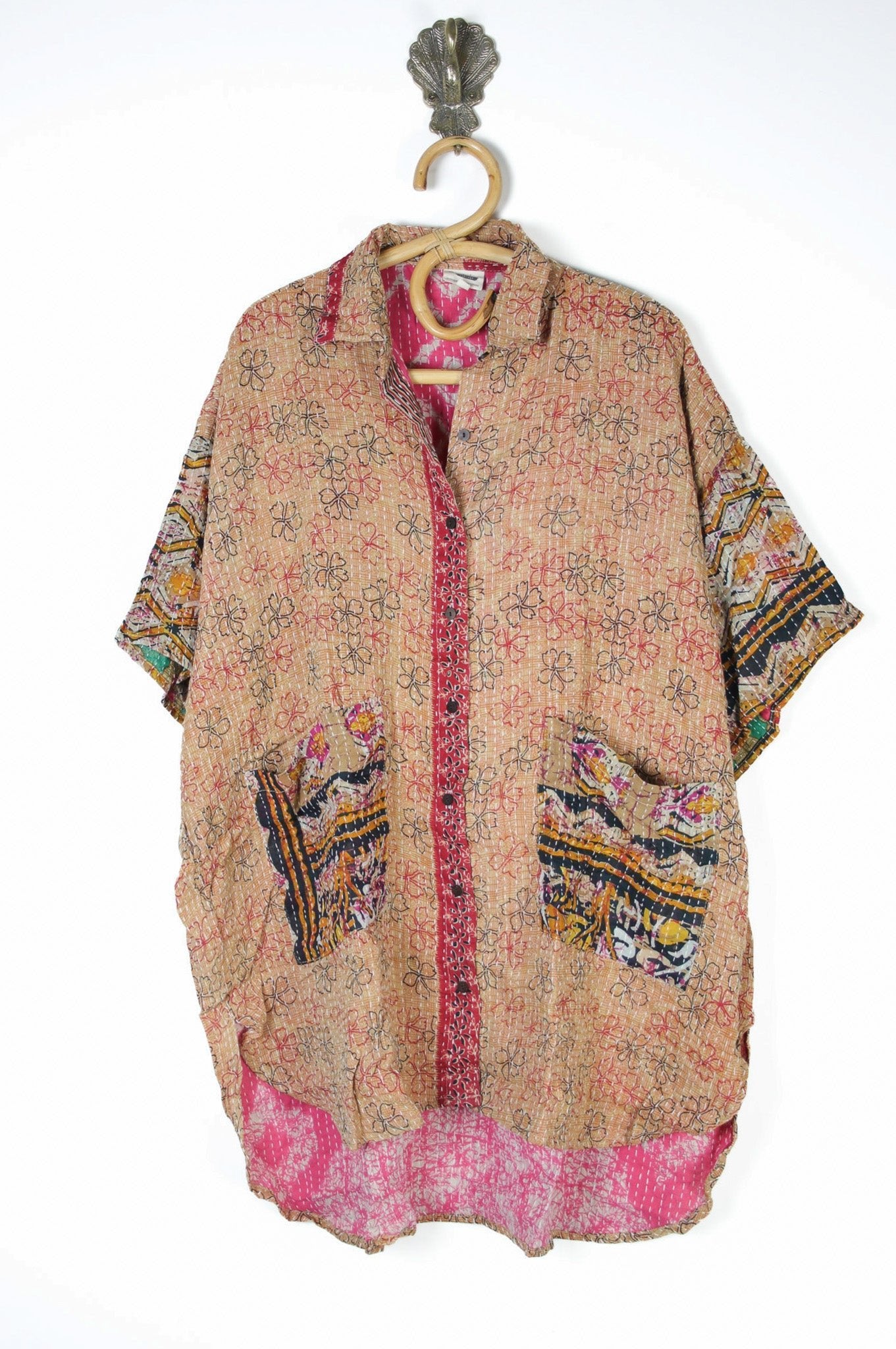 Lila Kantha Shirt 3XL (10570) LilaShirt3XLRenewVintage105701_d7e1f738-a46c-4fe5-8203-66db99a35b01 Renew Bohemian Pty Ltd