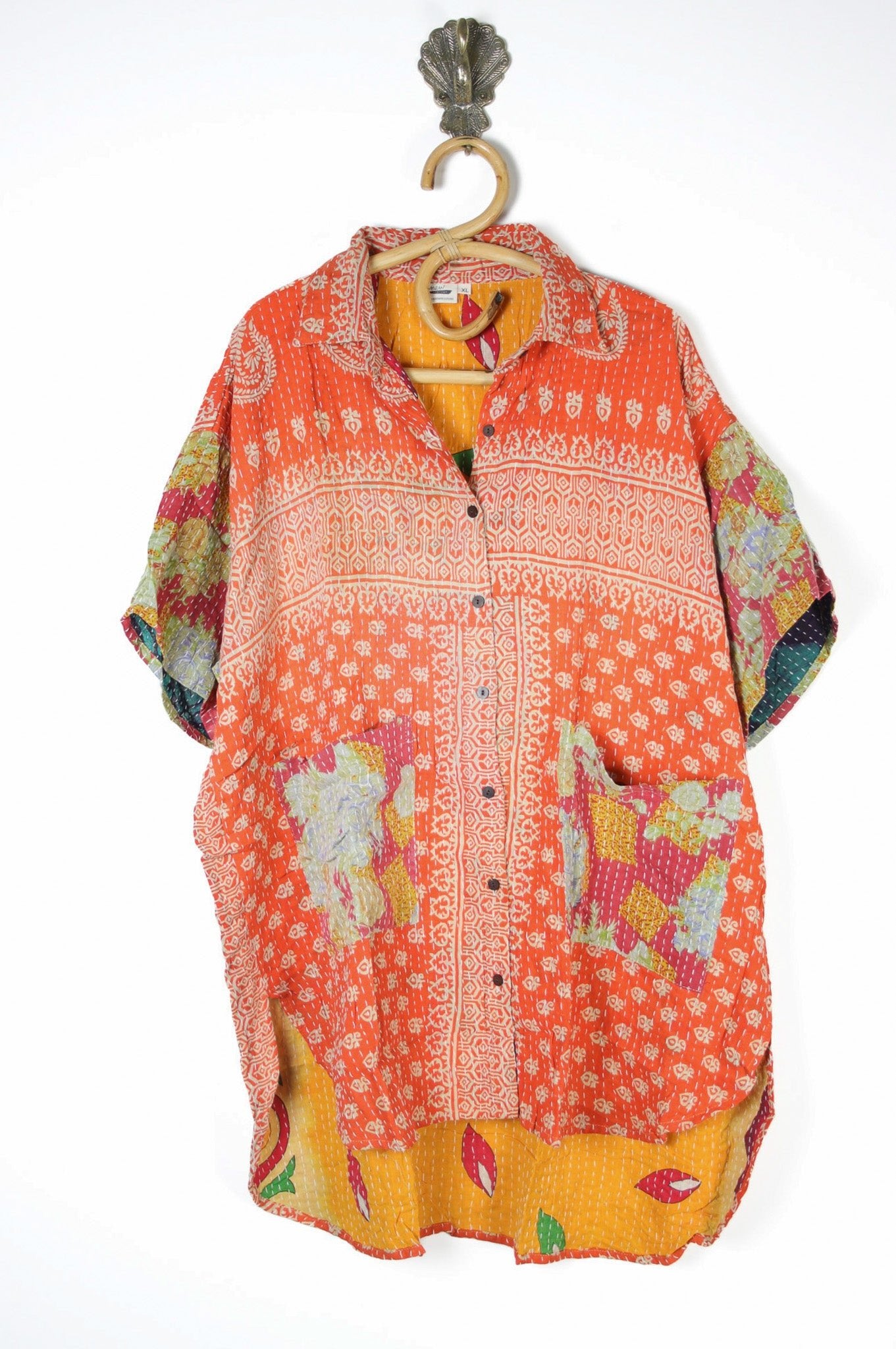 Lila Kantha Shirt XL (10617) LilaShirtXLRenewVintage106171_0a97ee7f-fbe2-4c44-b237-77f42e546565 Renew Bohemian Pty Ltd