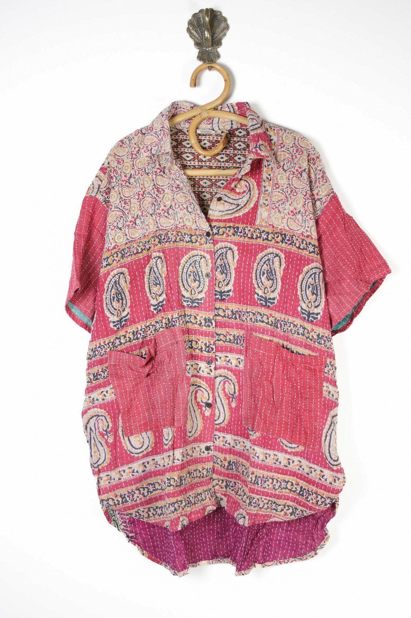 Lila Kantha Shirt XL (10619) LilaShirtXLRenewVintage106191_a71778c5-70c0-4688-8f4b-e112e95c31f1 Renew Bohemian Pty Ltd