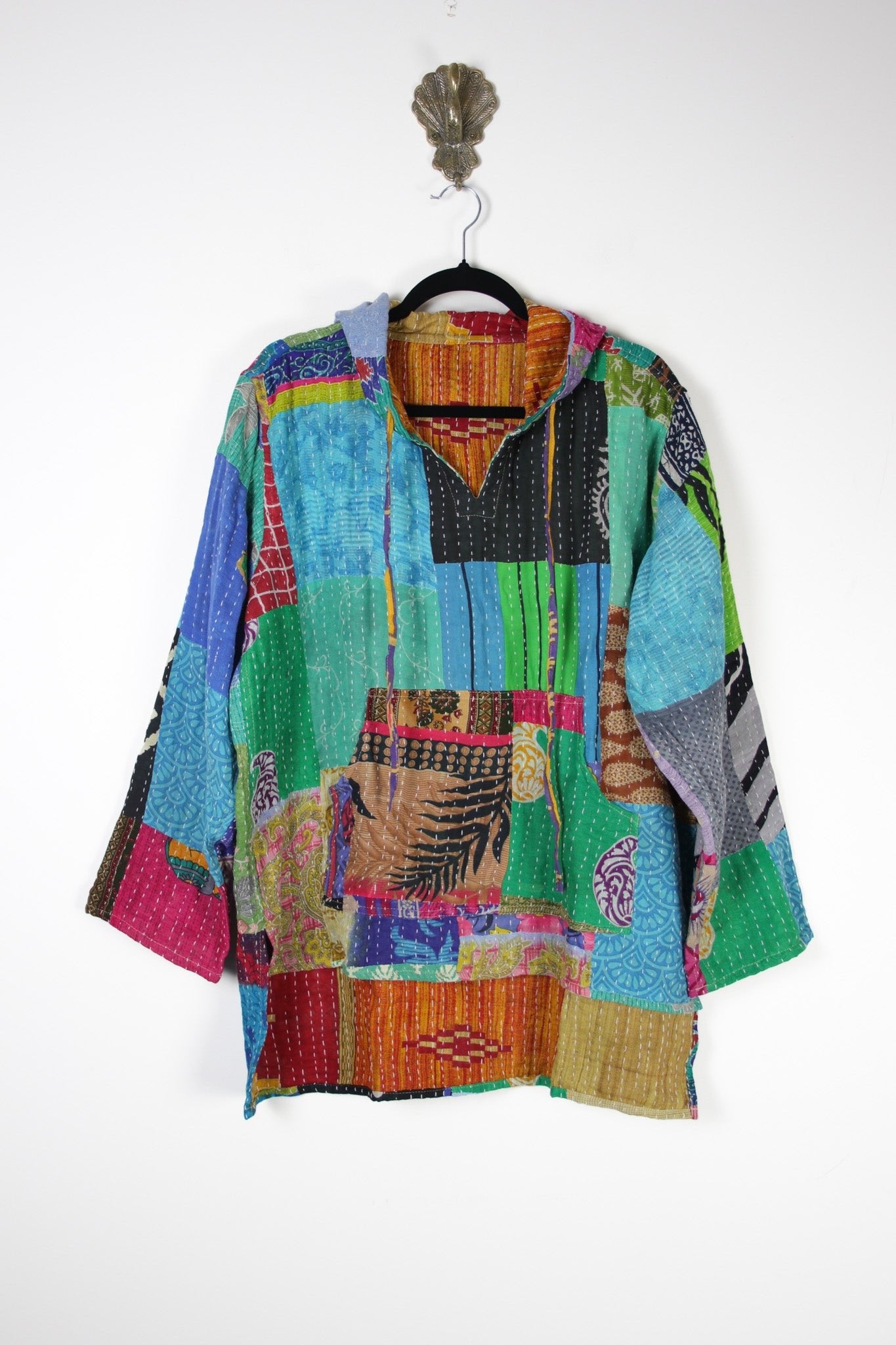 Patchwork Homebody Hoodie M (20118) PatchworkHomebodyHoodieMRenewBohemian201181 Renew Bohemian Pty Ltd