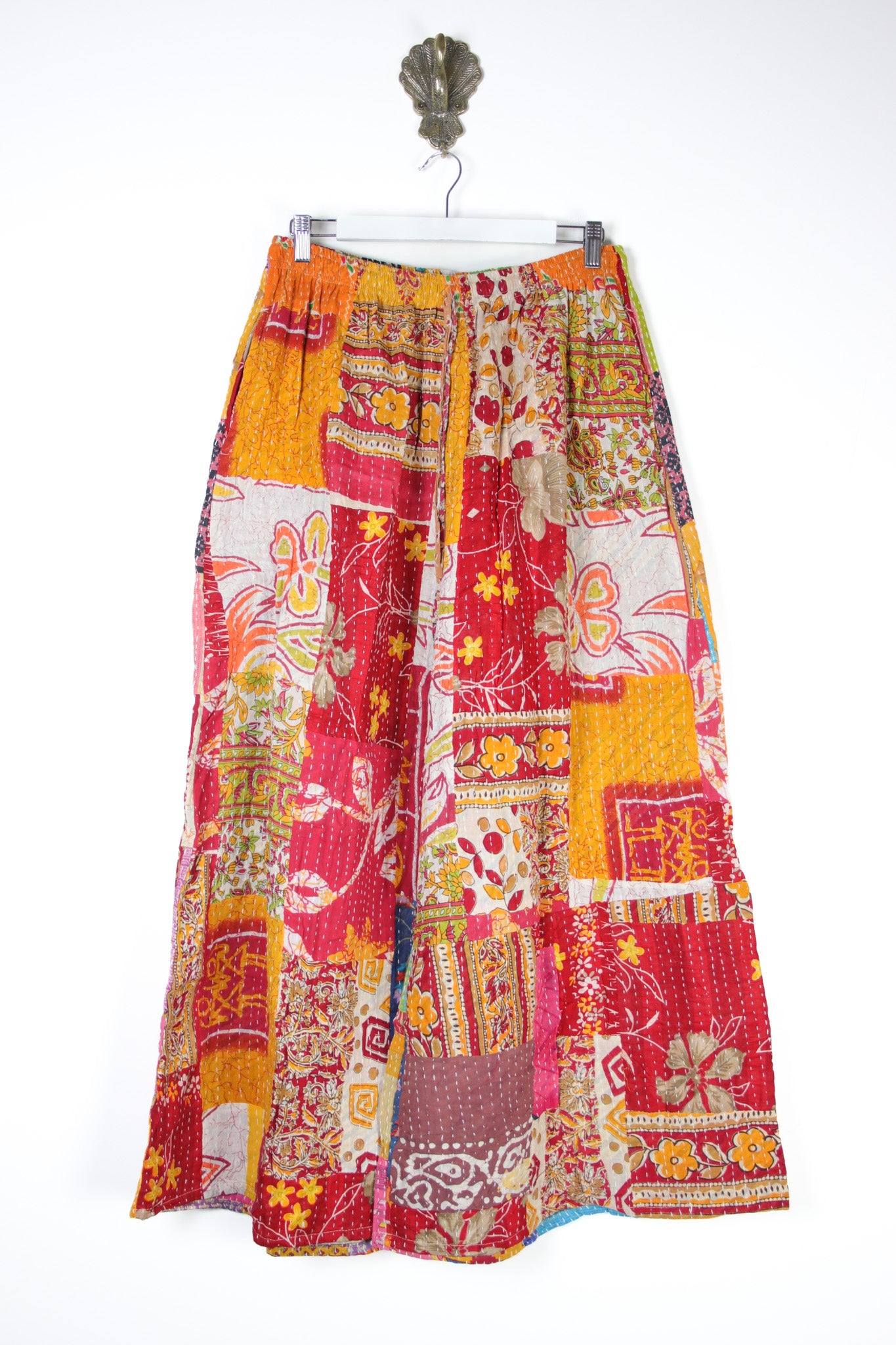 Patchwork Palazzo Pants L (14683)