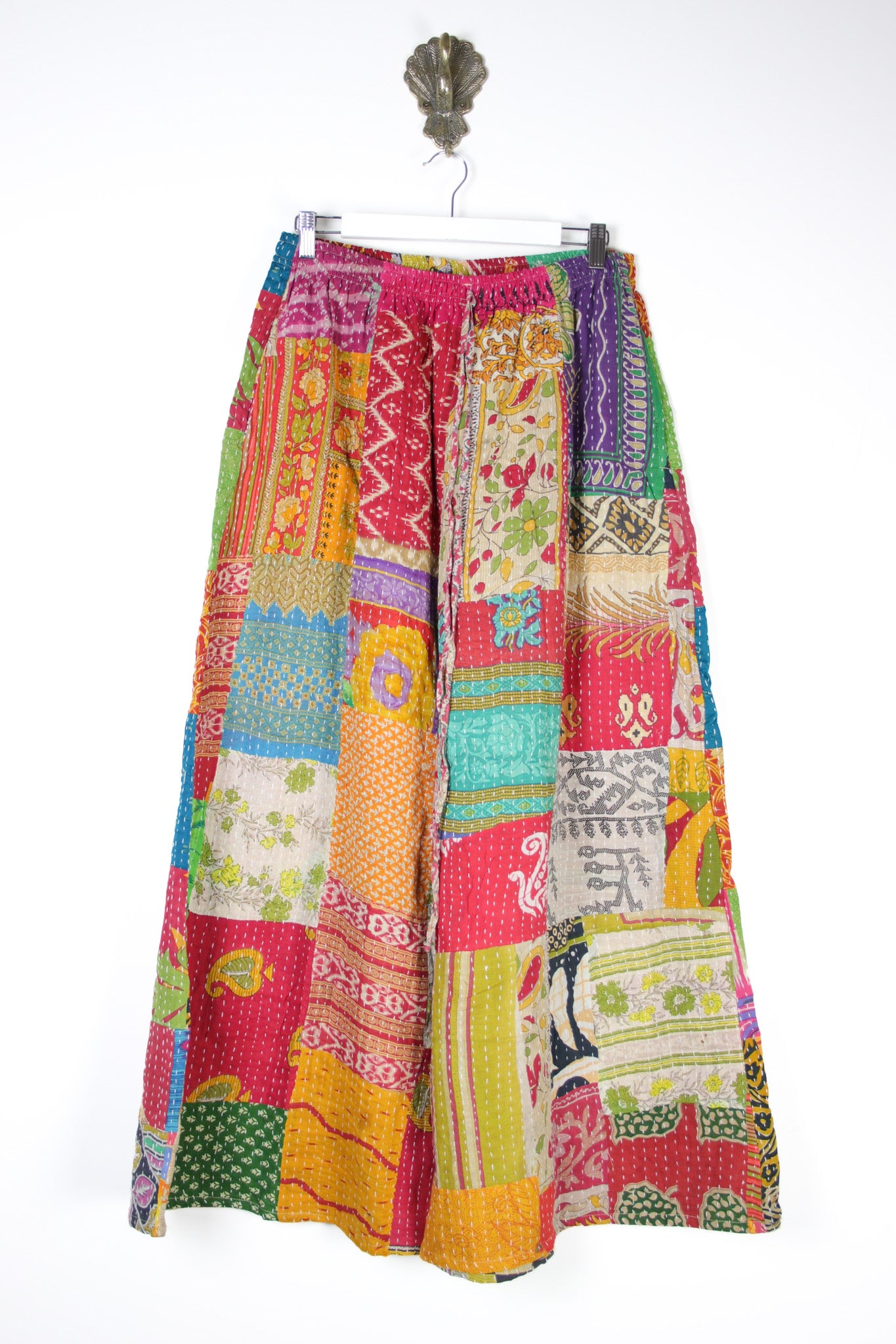 Patchwork Palazzo Pants L (14685)