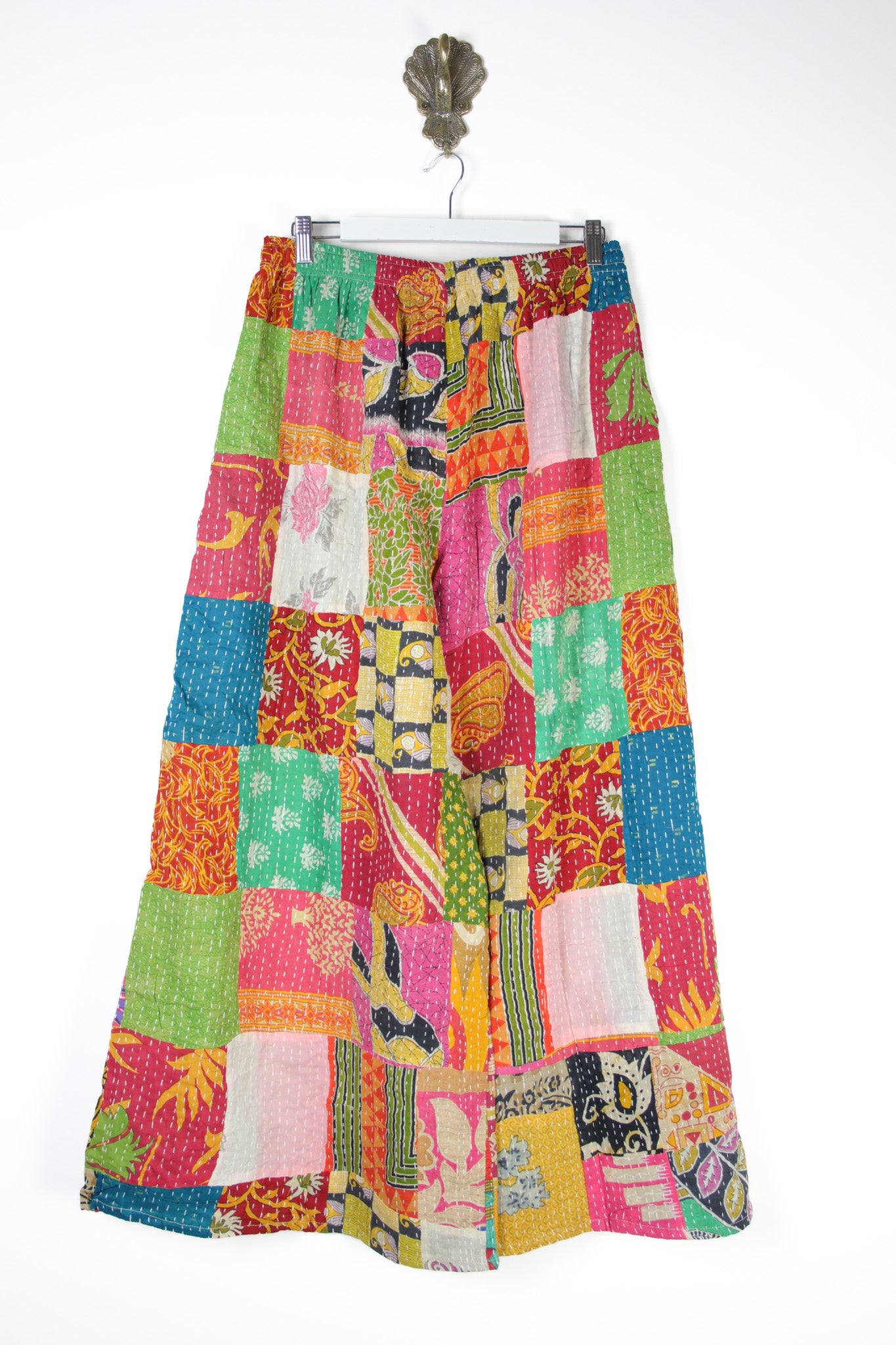 Patchwork Palazzo Pants L (14685)