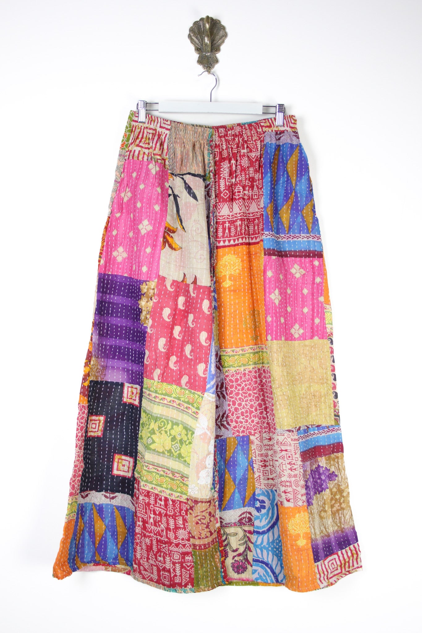 Patchwork Palazzo Pants L (14686)