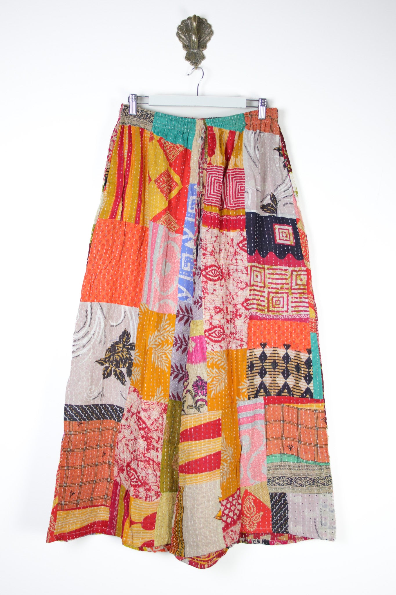 Patchwork Palazzo Pants L (14687)