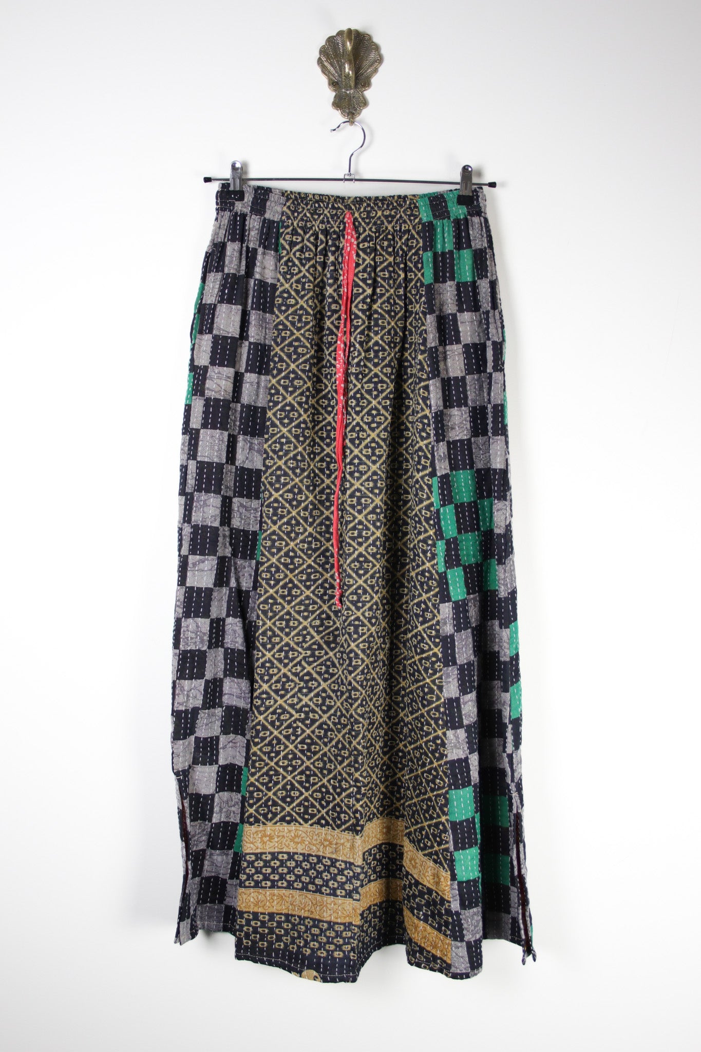 Rasika Kantha Skirt S (18766) RasikaSkirtSRenewBohemian187661 Renew Bohemian Pty Ltd