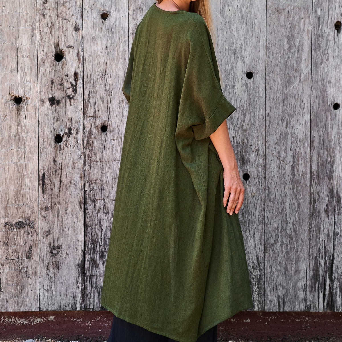 Flow Robe Forest Green – Renew Bohemian
