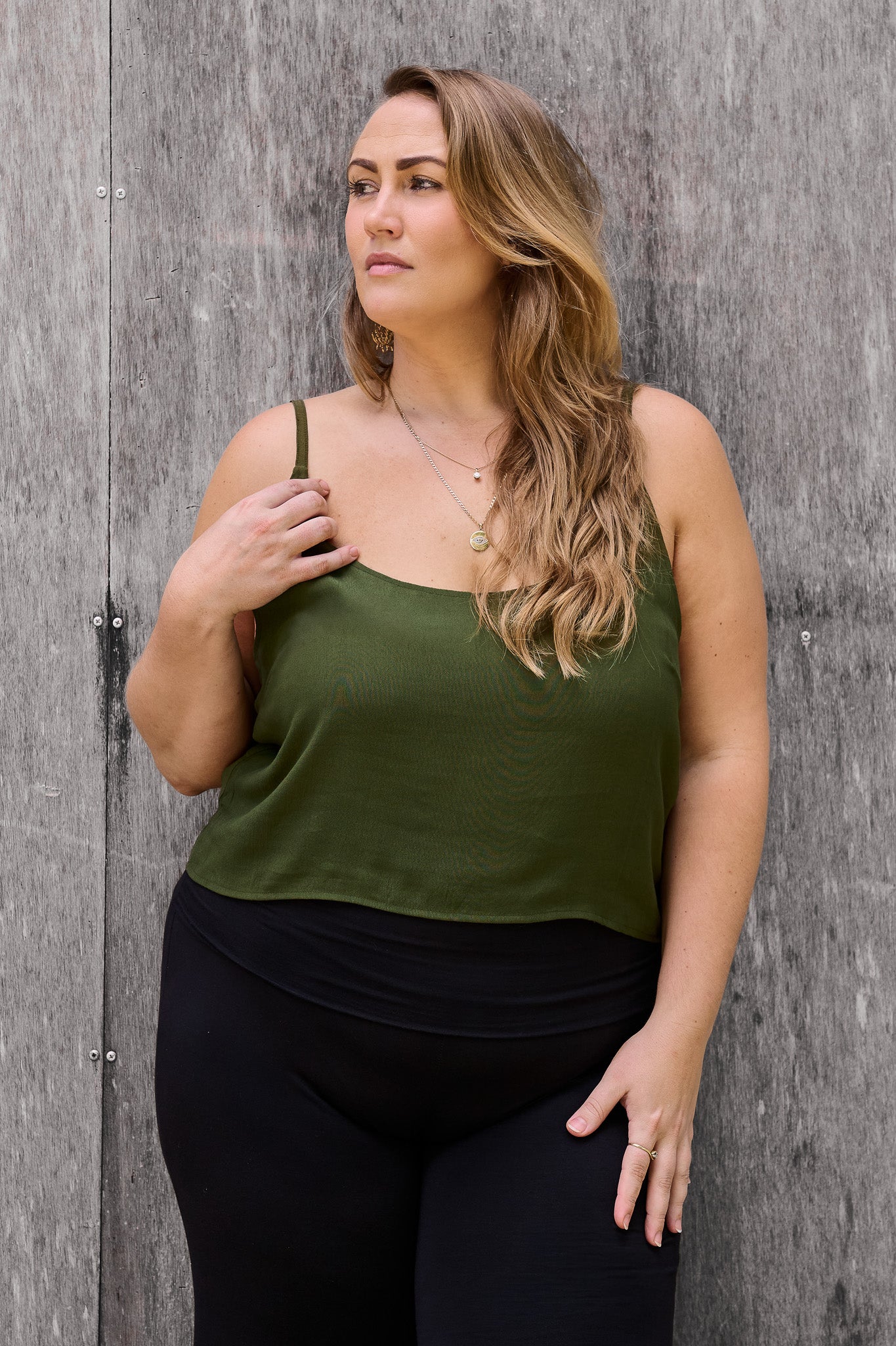 Cami Top Forest Green