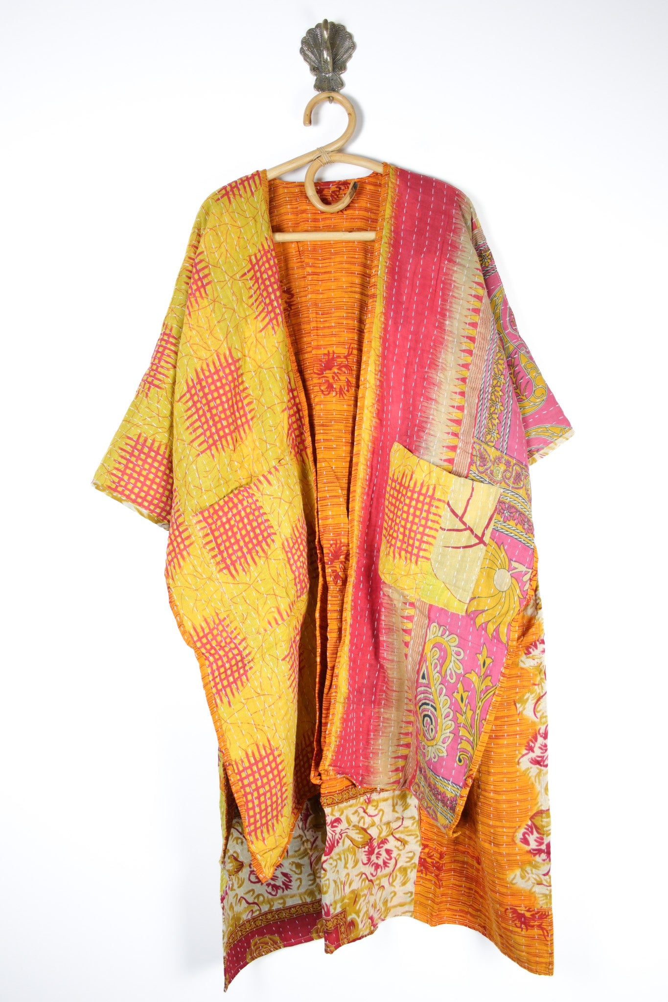 Kantha Ruana Long Sleeve (14562)