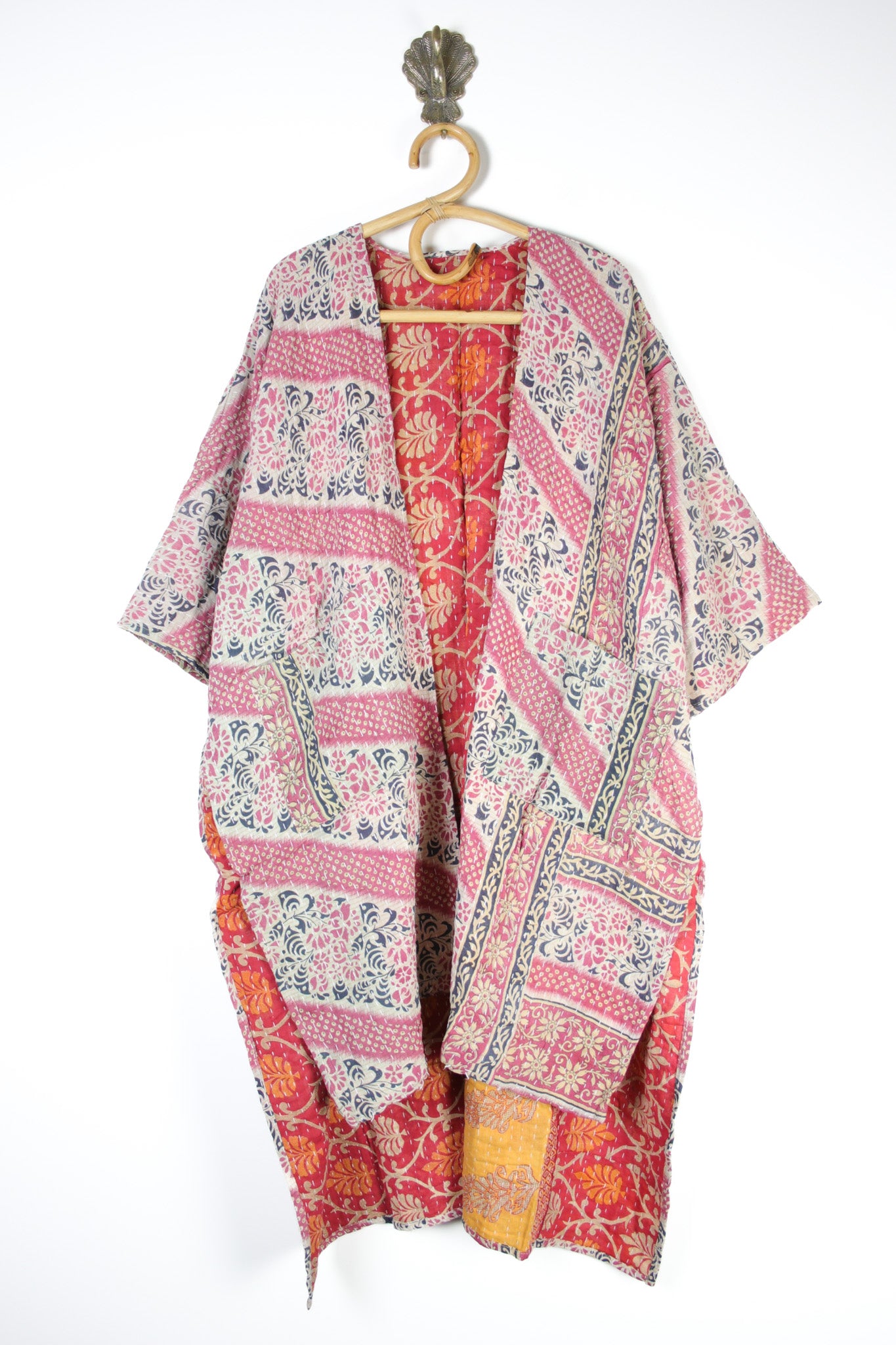 Kantha Ruana Long Sleeve (14577)