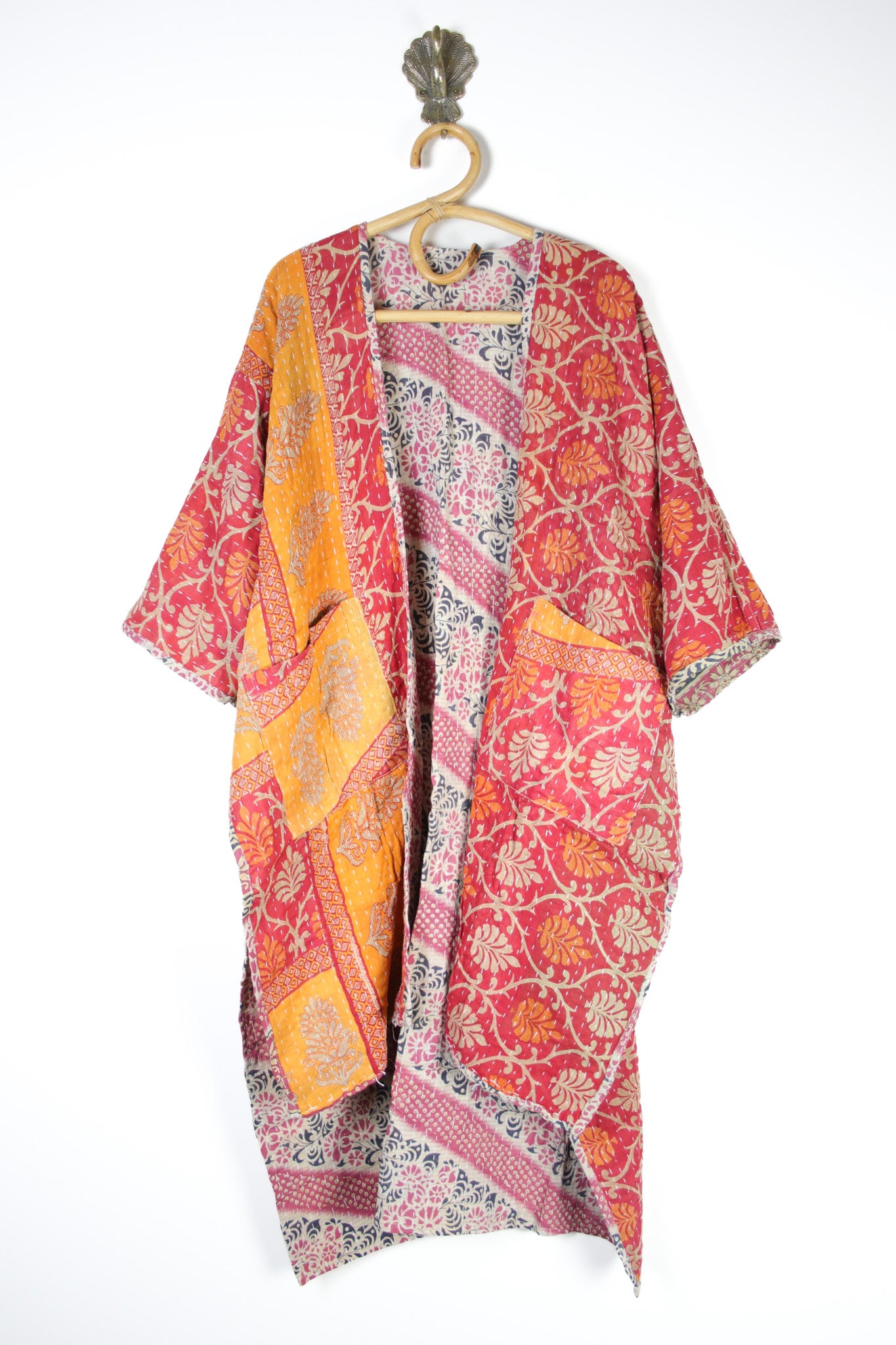 Kantha Ruana Long Sleeve (14577)
