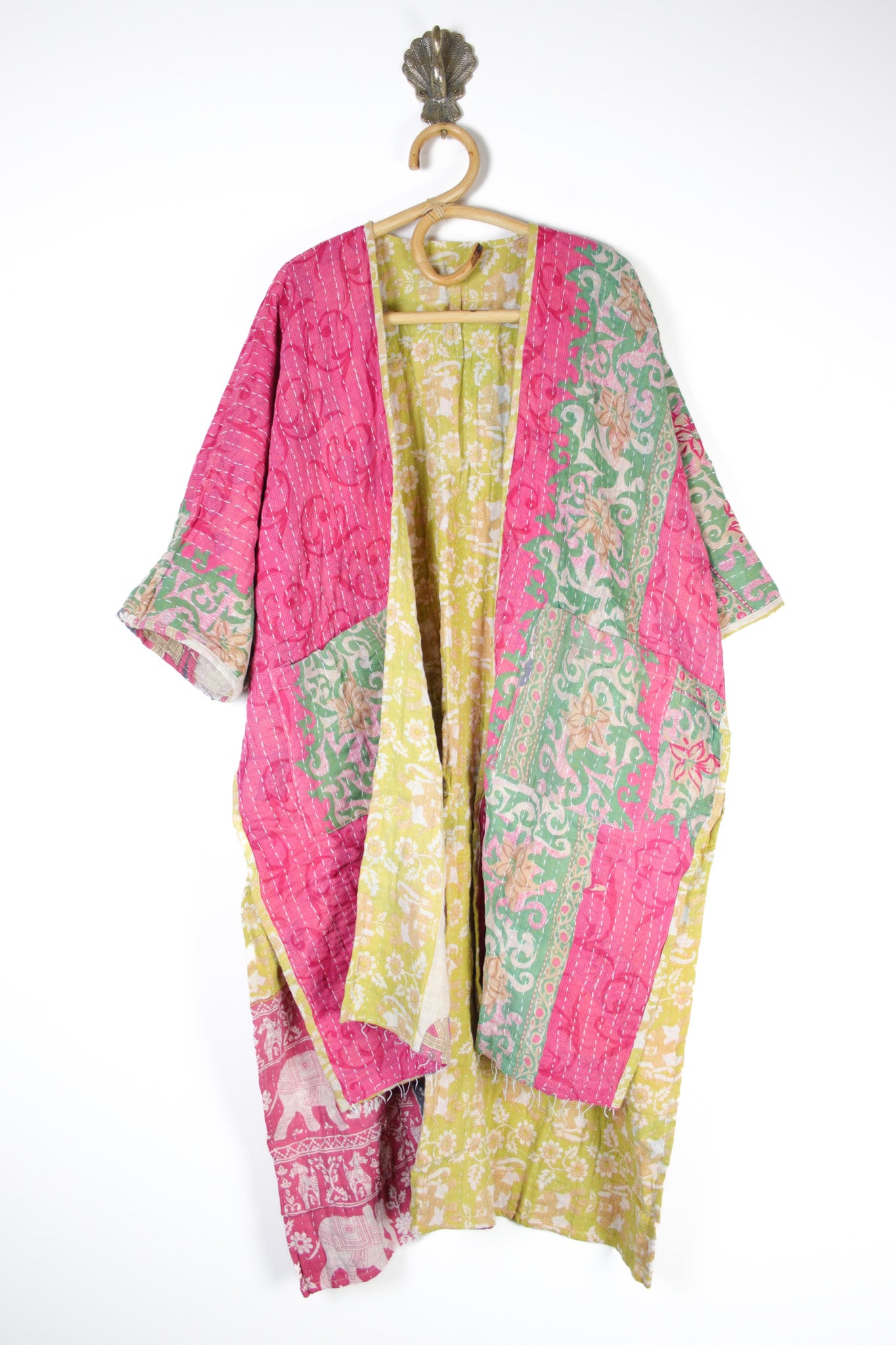 Kantha Ruana Long Sleeve (14578)