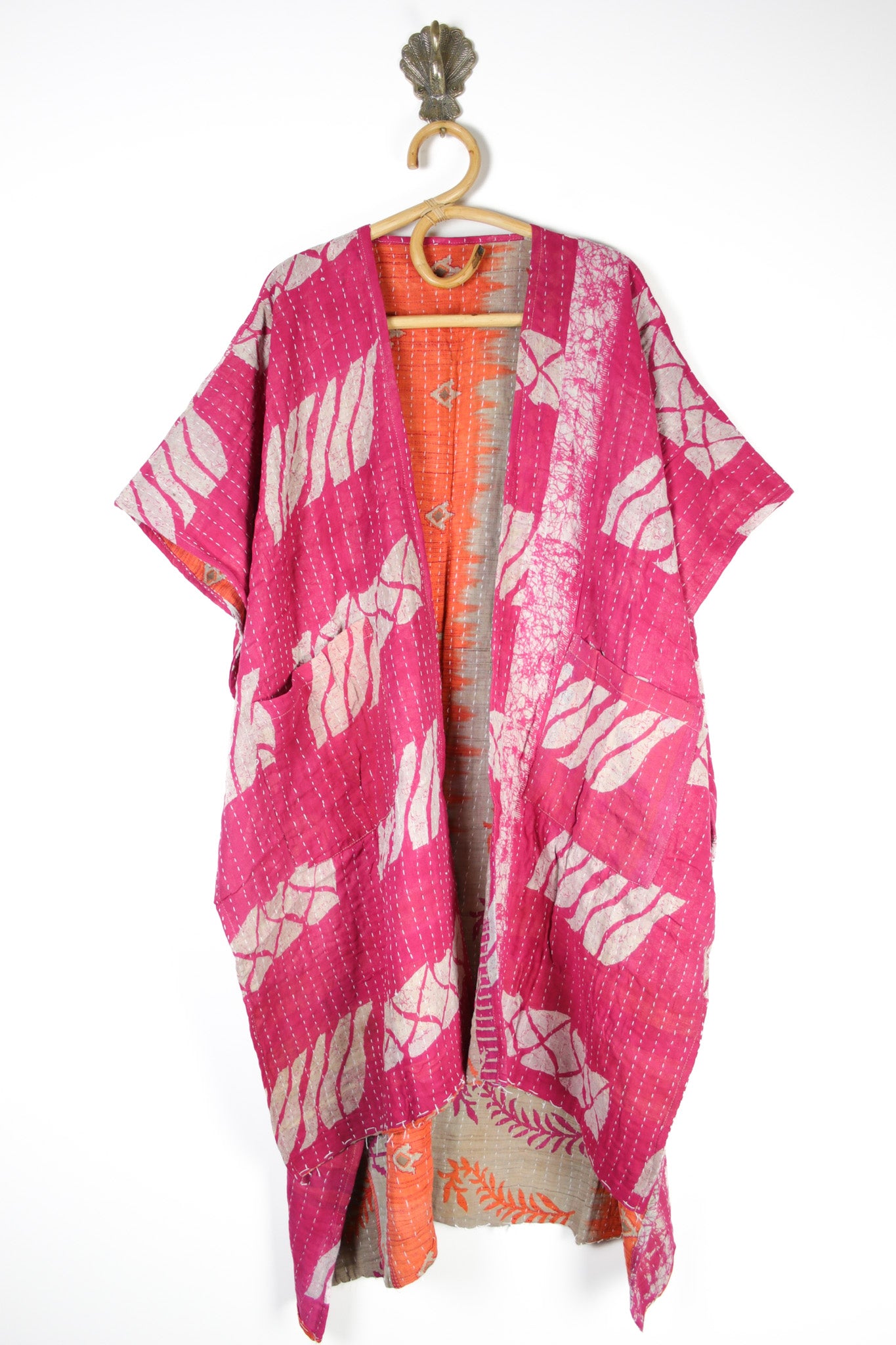 Kantha Ruana (14597) RuanaShortSleeveRenewVintage145971 Renew Vintage